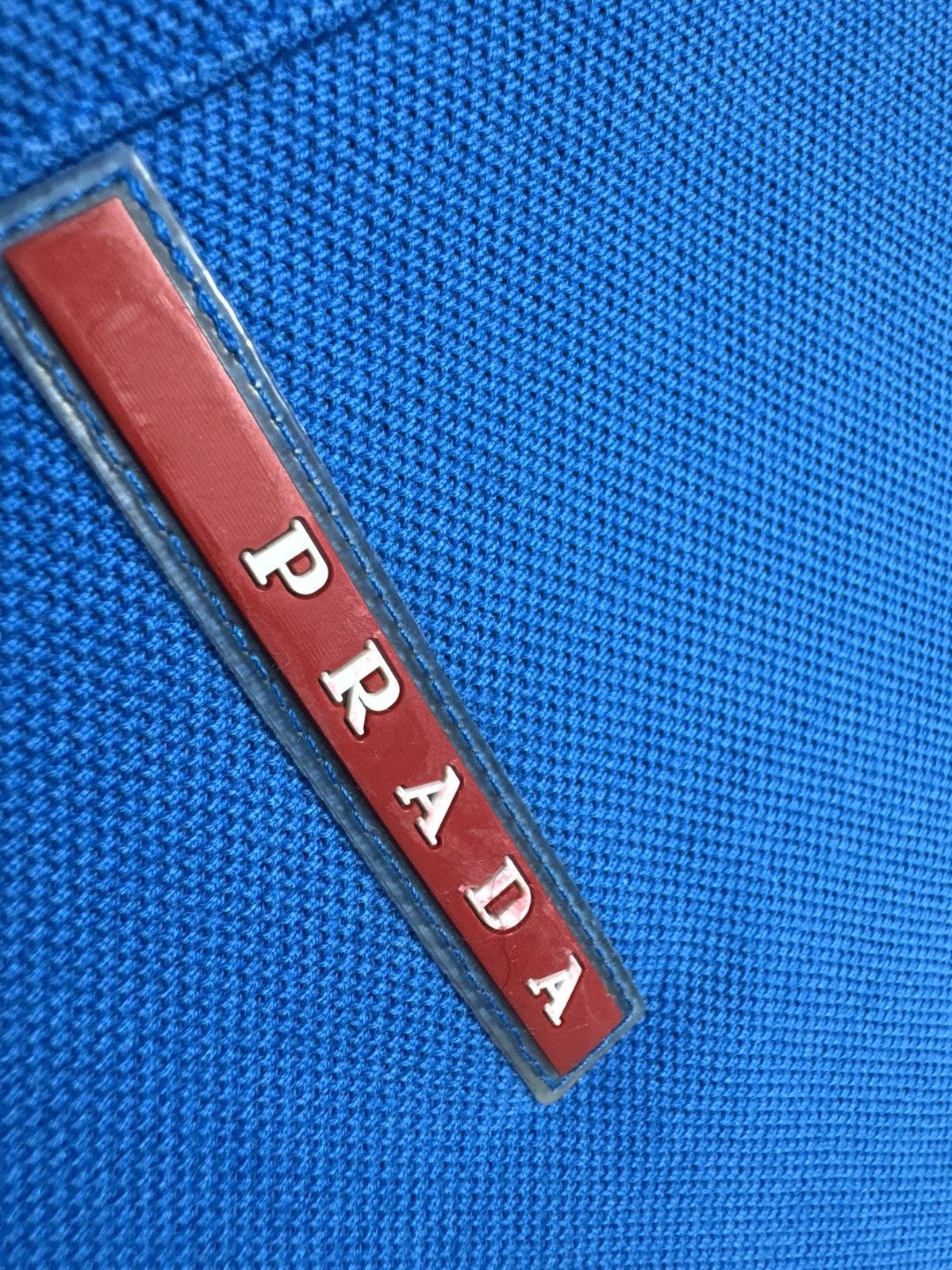 Prada Prada Red Tab Blue Luxury Polo Shirt Vintage Size US S / EU 44-46 / 1 - 5 Thumbnail