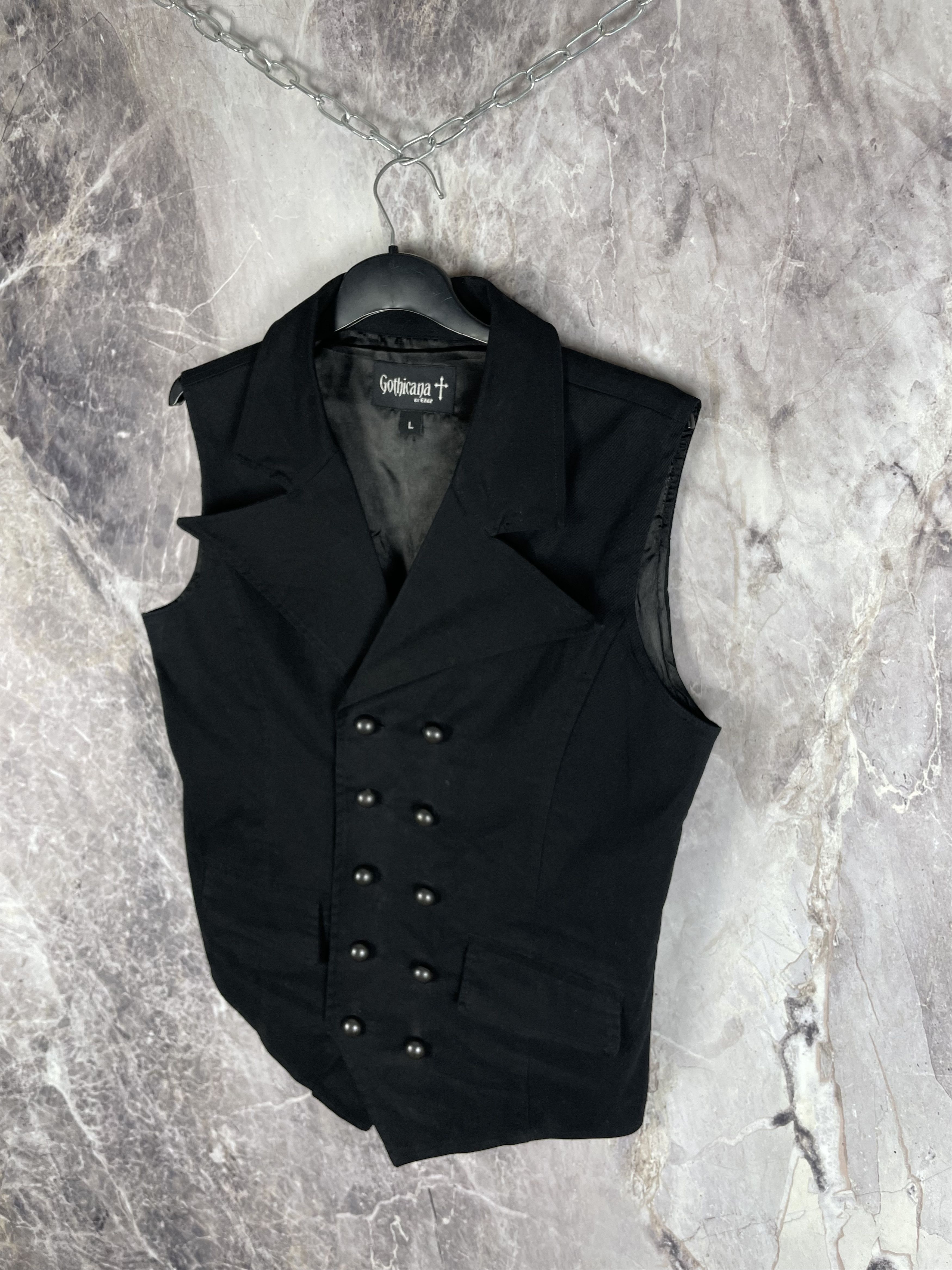 Japanese Brand Vintage Gothicana Faded Punk Sleeveless Top Designer Vest Size US L / EU 52-54 / 3 - 5 Thumbnail