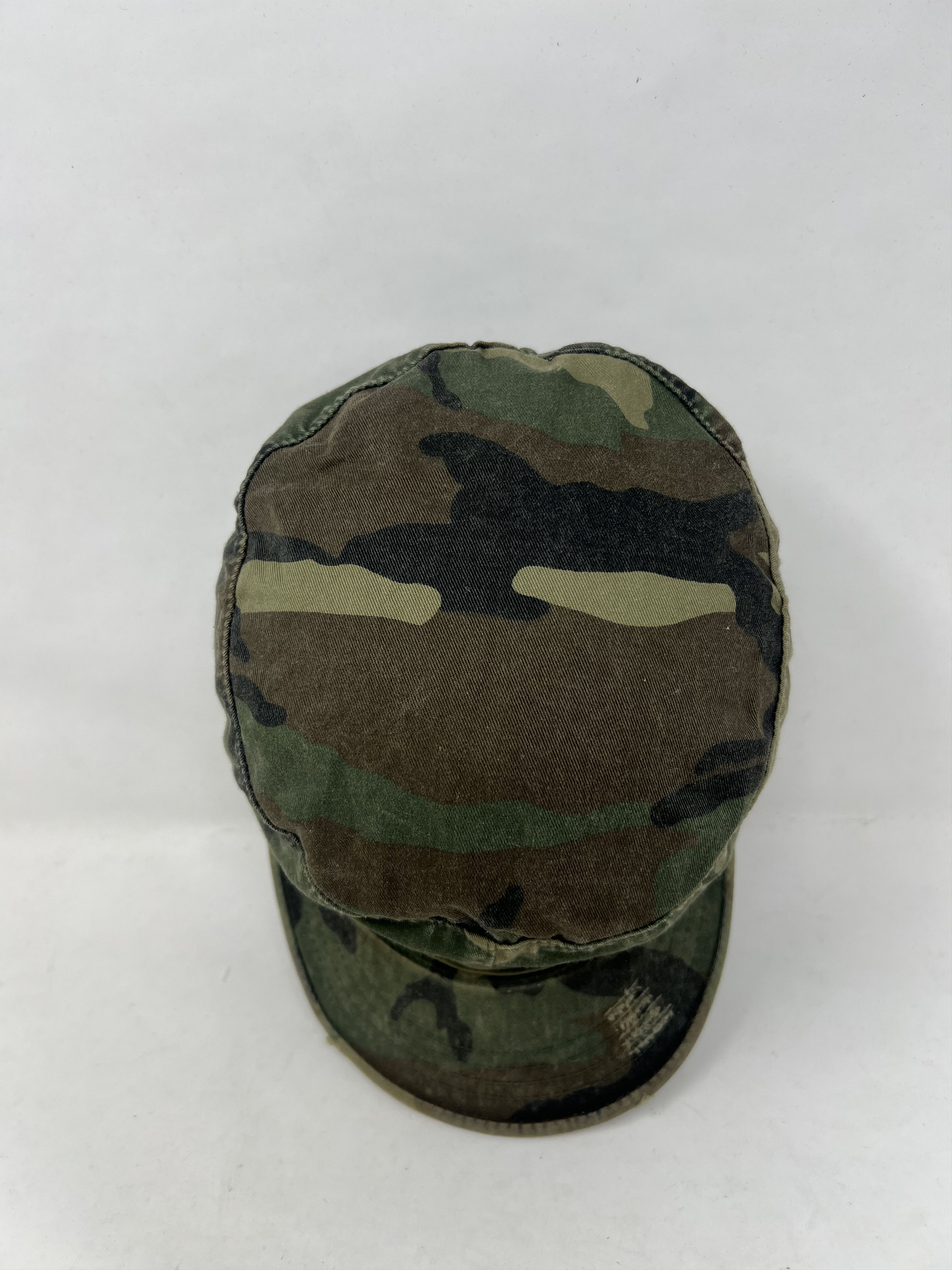 Vintage Vintage Millitary Woodland Distressed Fitted Hat Size ONE SIZE - 6 Thumbnail