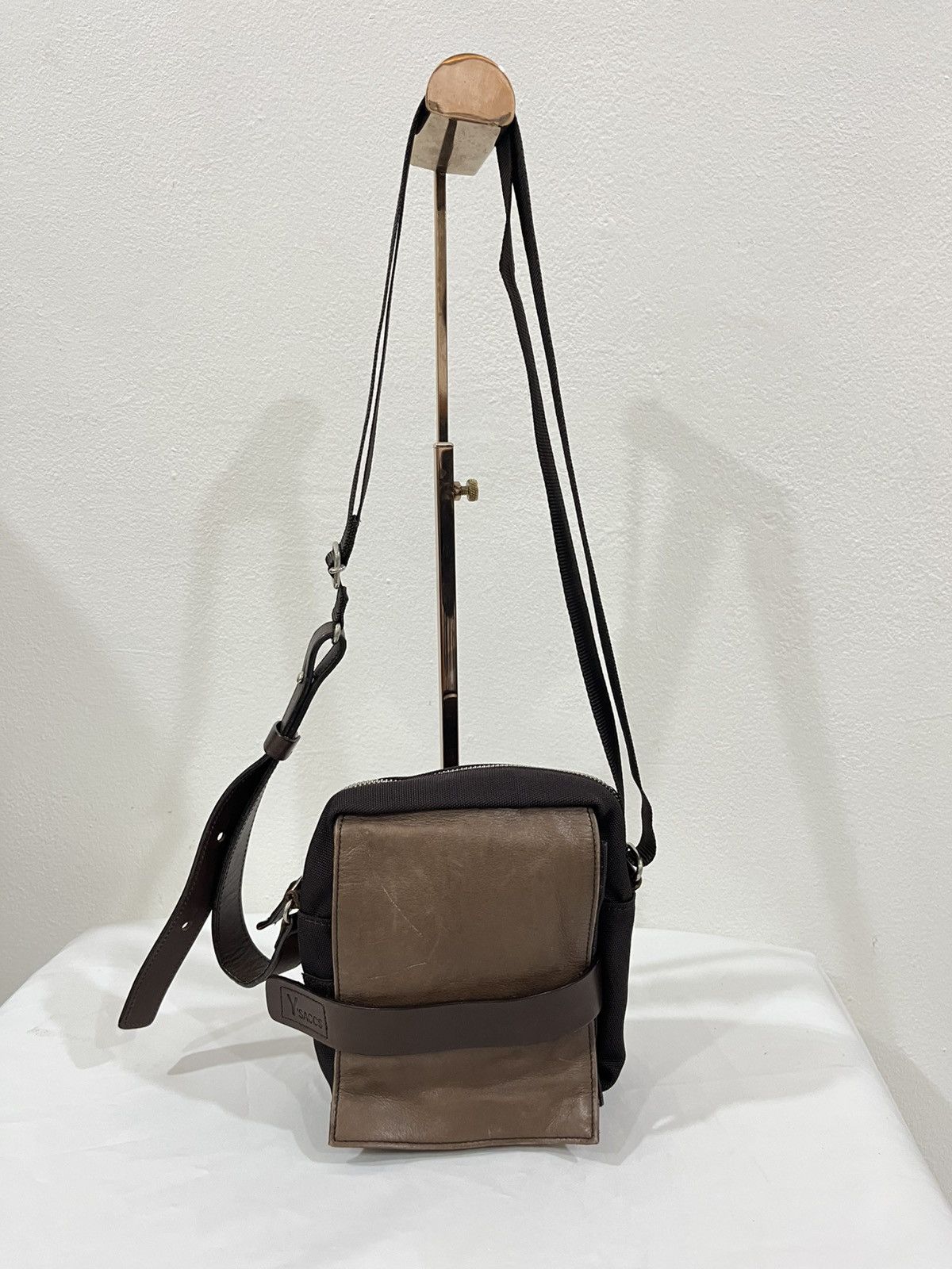 Yohji Yamamoto YSaccs Yohji Yamamoto Crosbody Leather Mini Sling Bag Size ONE SIZE - 1 Thumbnail