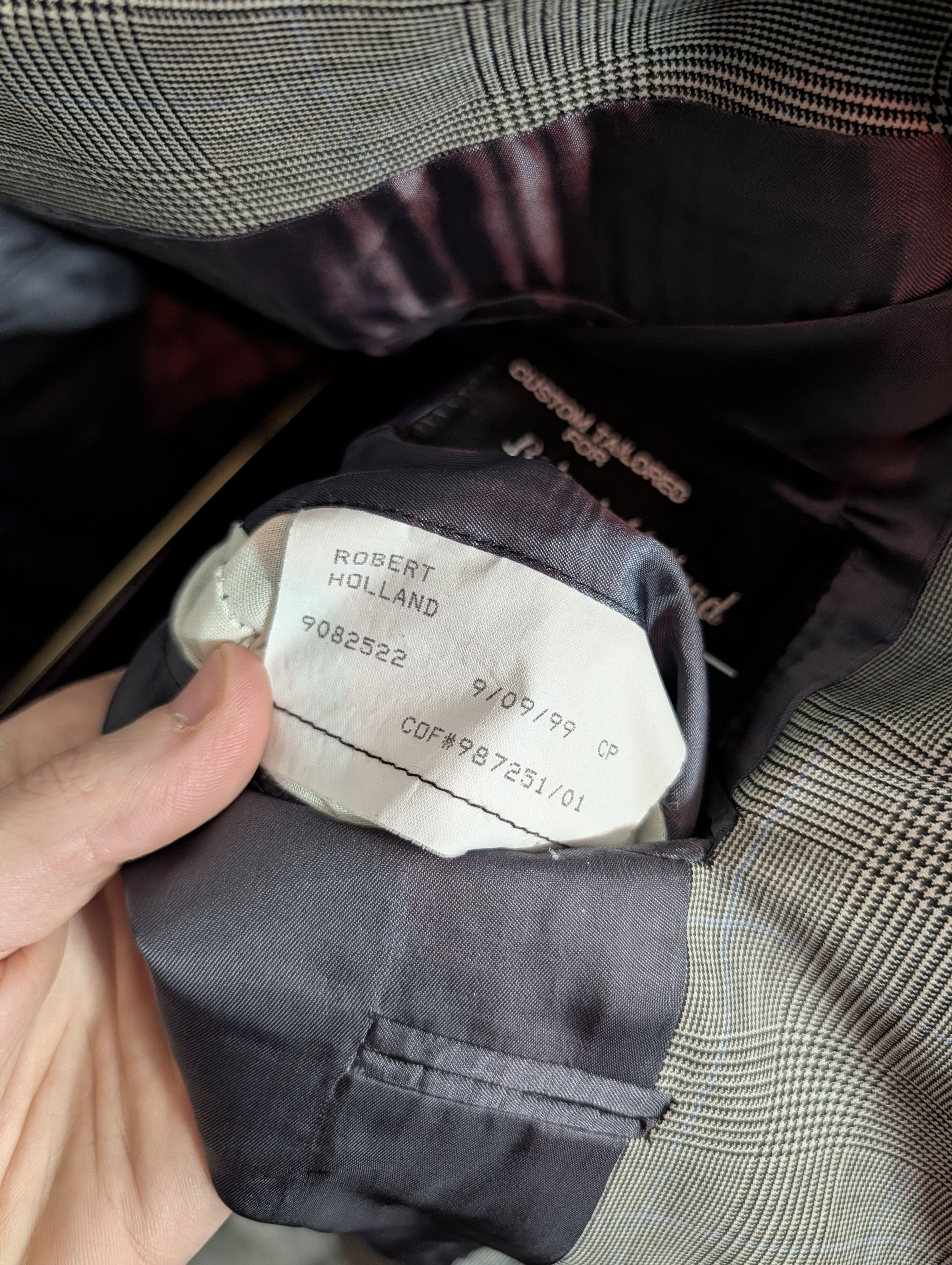 Freeman H FREEMAN & SON Bespoke Houndstooth Plaid Vtg Jacket Size 44L - 14 Thumbnail