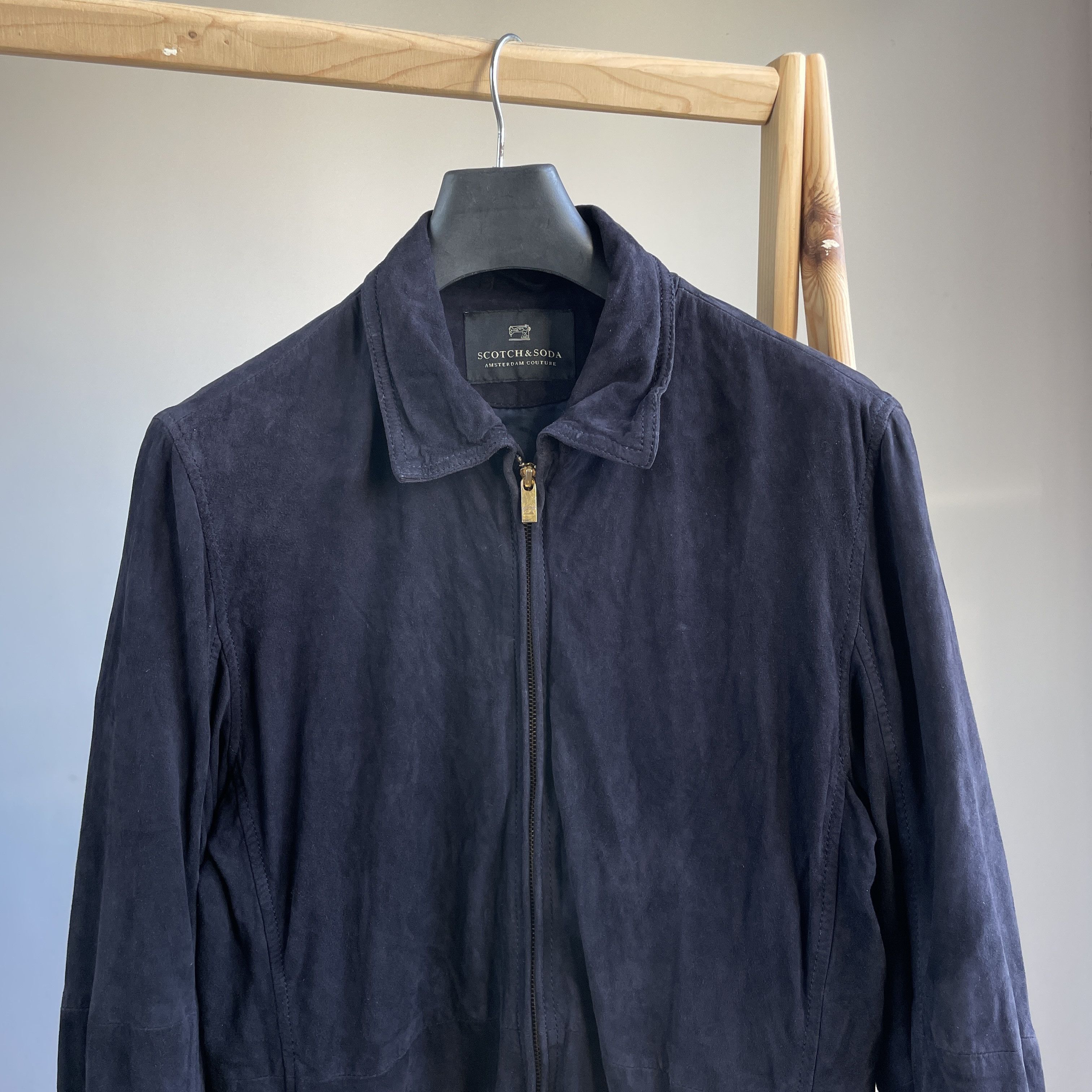 Scotch & Soda Scotch & Soda Purple Suede Leather Bomber Jacket Size L Size US L / EU 52-54 / 3 - 4 Thumbnail