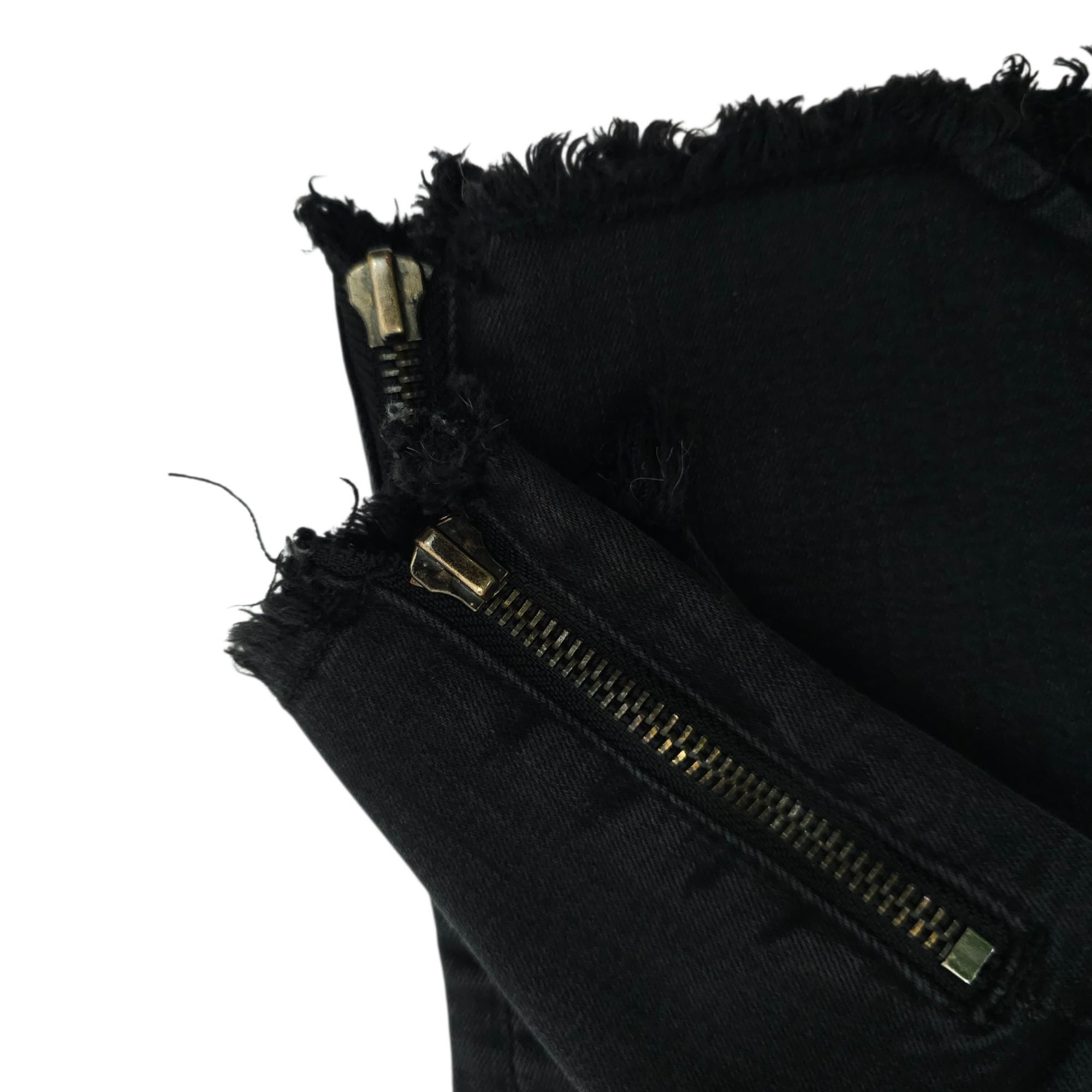 Kancan USA KanCan Ankle Zip Mid Rise Jeans Womens Size 27 Black Stretch Size 29" - 7 Thumbnail