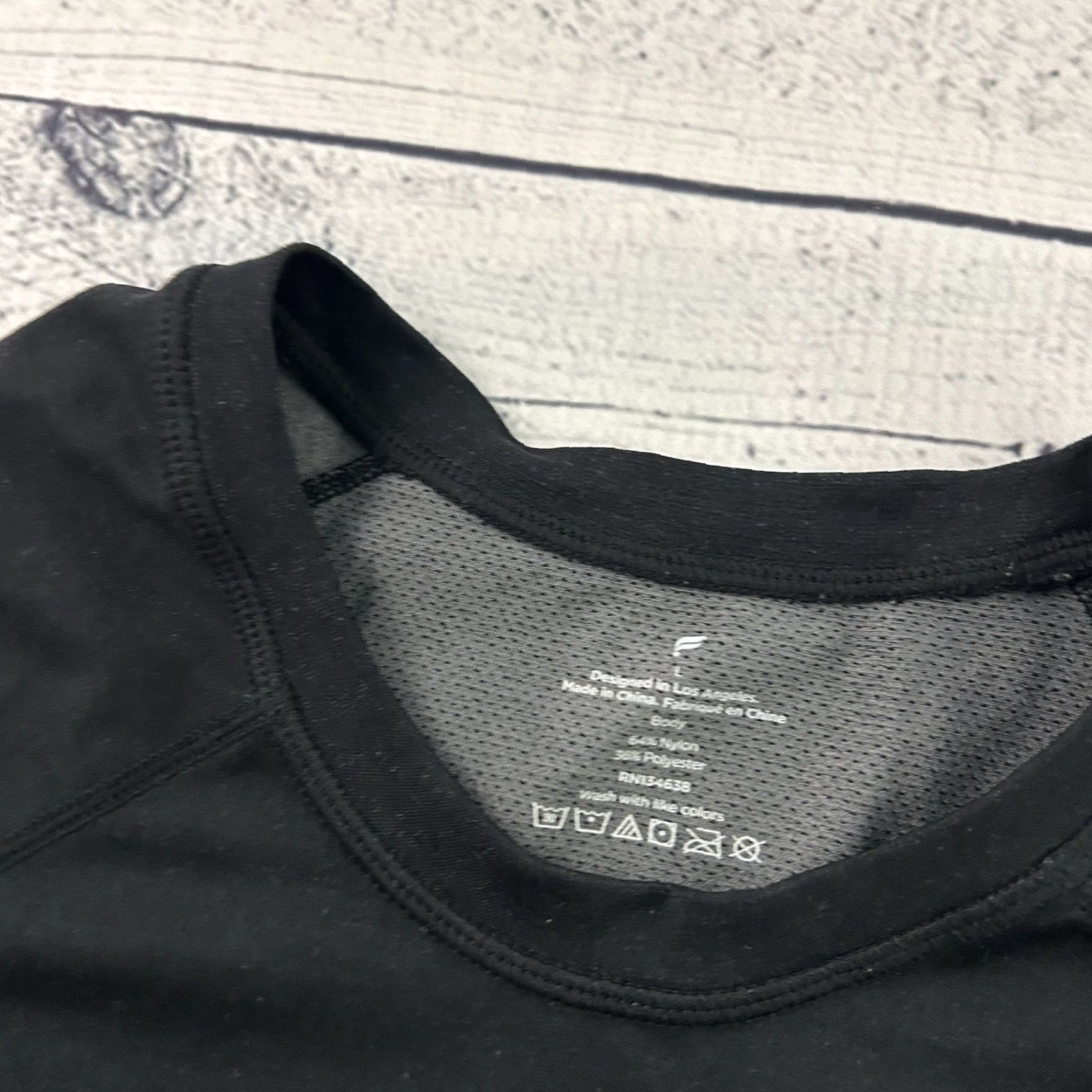 Fabletics Fabletics Short Sleeve Athletic Nylon Poly T Shirt Men's Large Black Shirt Mens L Black Athletic T-Shirt Size US L / EU 52-54 / 3 - 2 Thumbnail