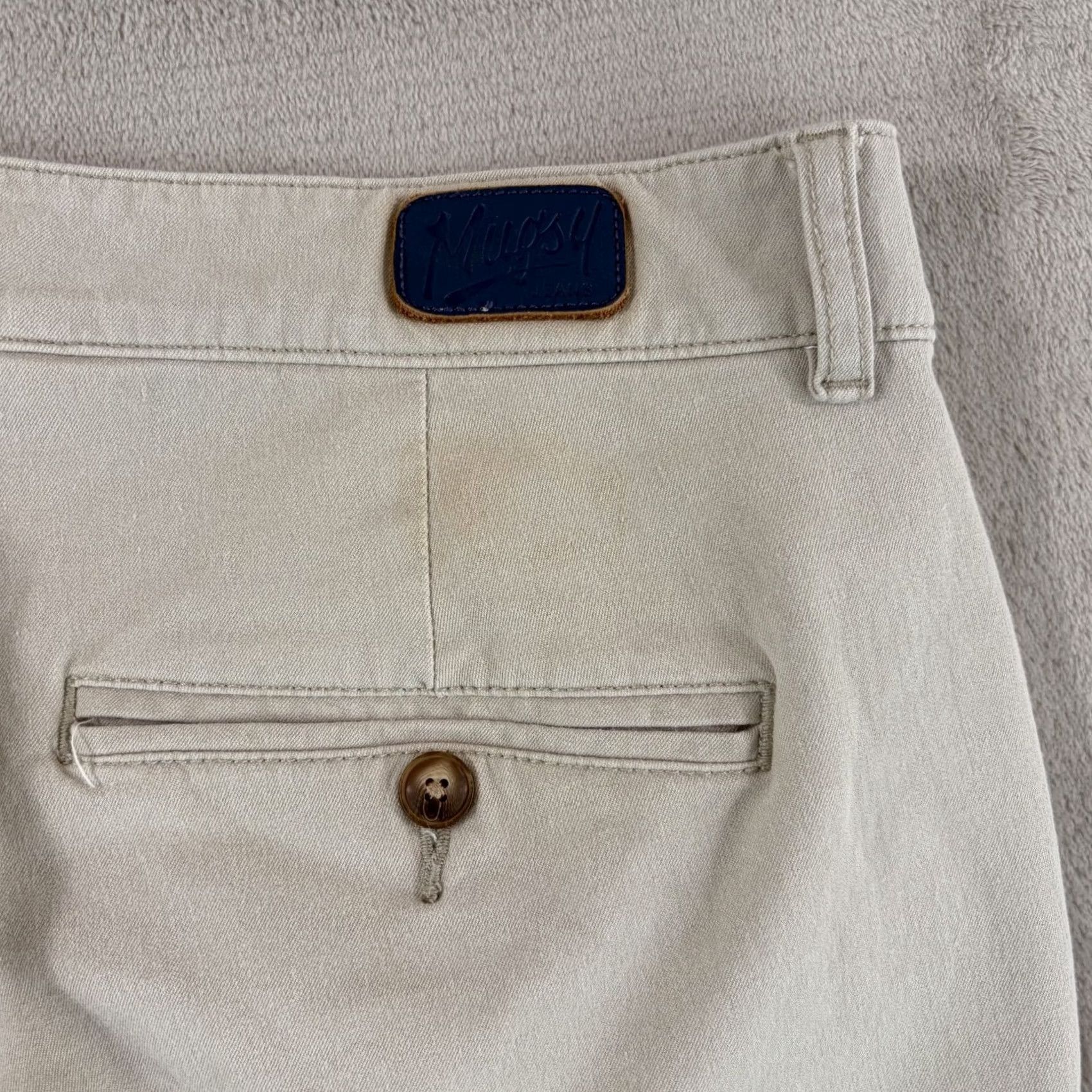 Vintage Mugsy Teddys Casual Khaki Beige Pants Slim Straight Mens 34x32 Stretch Chino Comfort Fit Size US 34 / EU 50 - 5 Thumbnail