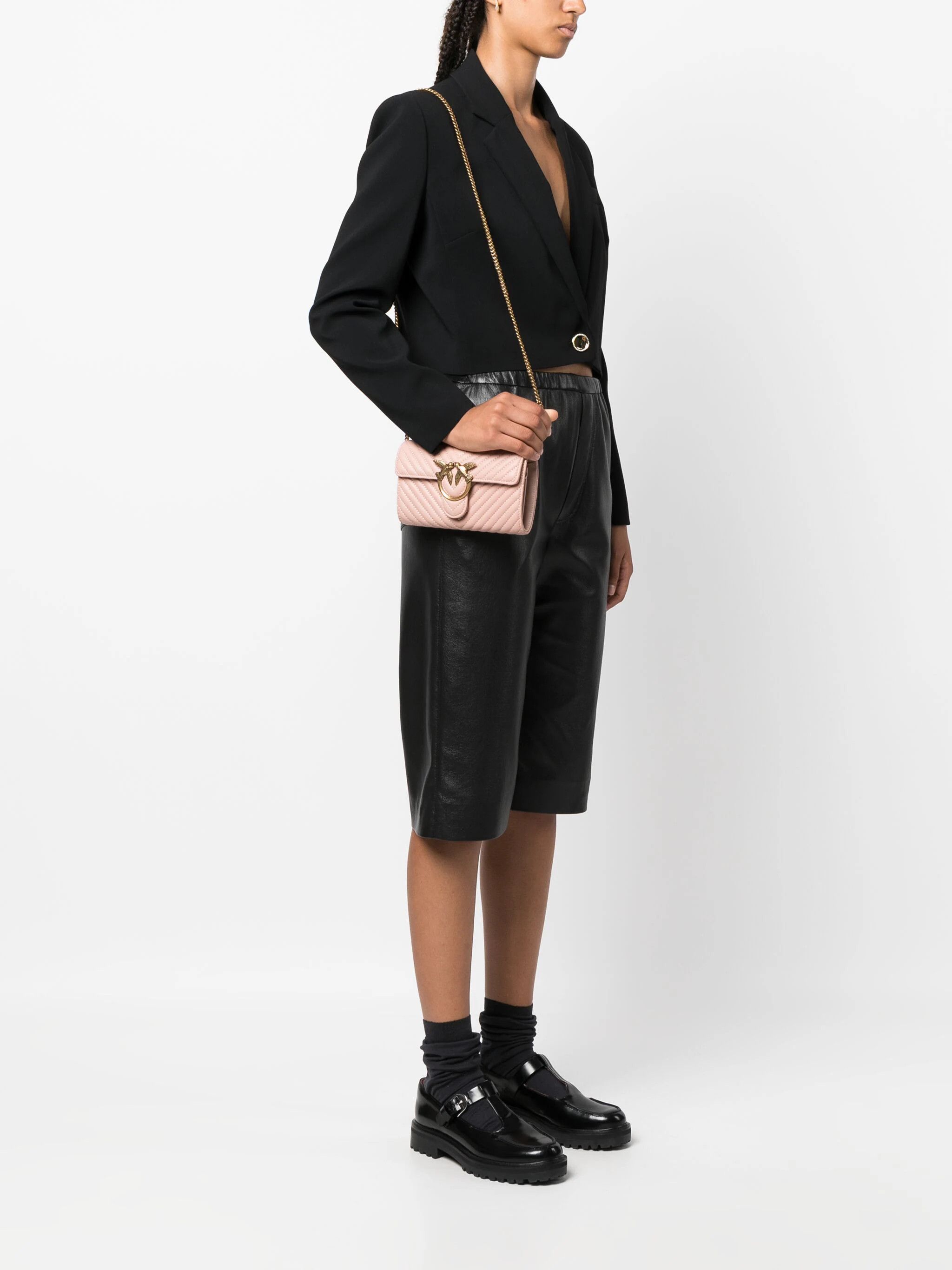 Pinko o1s22i1n0824 Size: OS / Chevron Crossbody Bag in Pink Size ONE SIZE - 2 Thumbnail