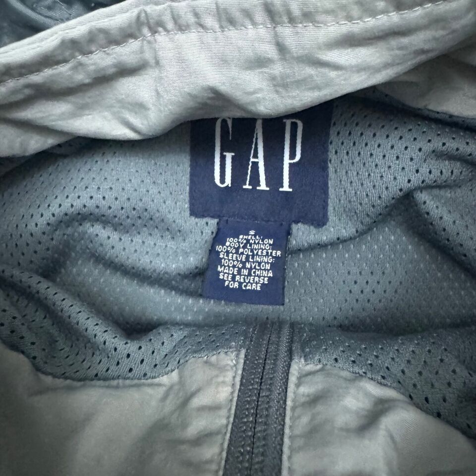 Gap × Vintage VTG 00s GAP Technical Anorak Hooded Jacket Metallic Silver Size US S / EU 44-46 / 1 - 3 Thumbnail