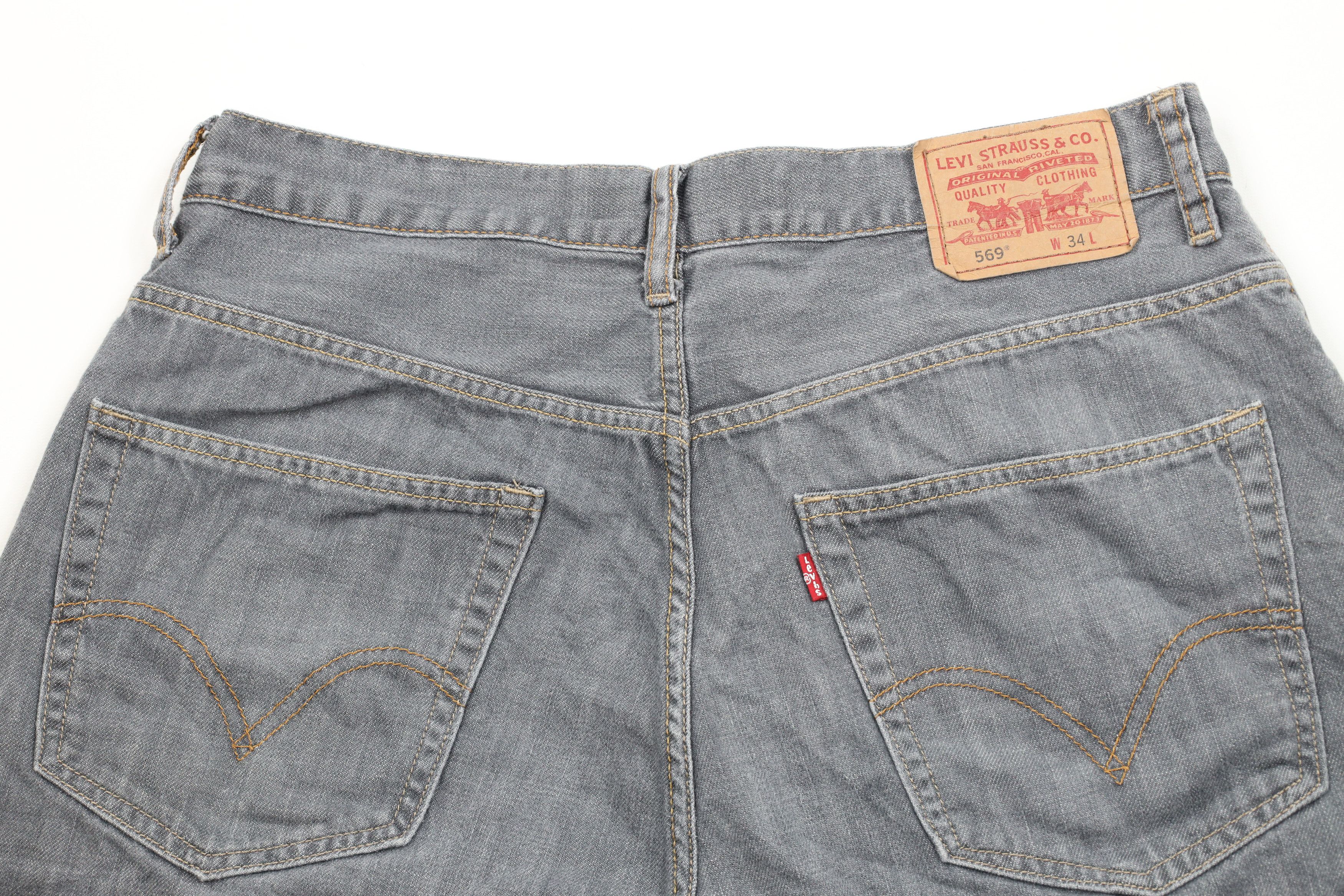 Levi's × Vintage Vintage Y2K Levis 569 Fit Denim Jean Shorts Jorts Gray Size US 34 / EU 50 - 11 Thumbnail