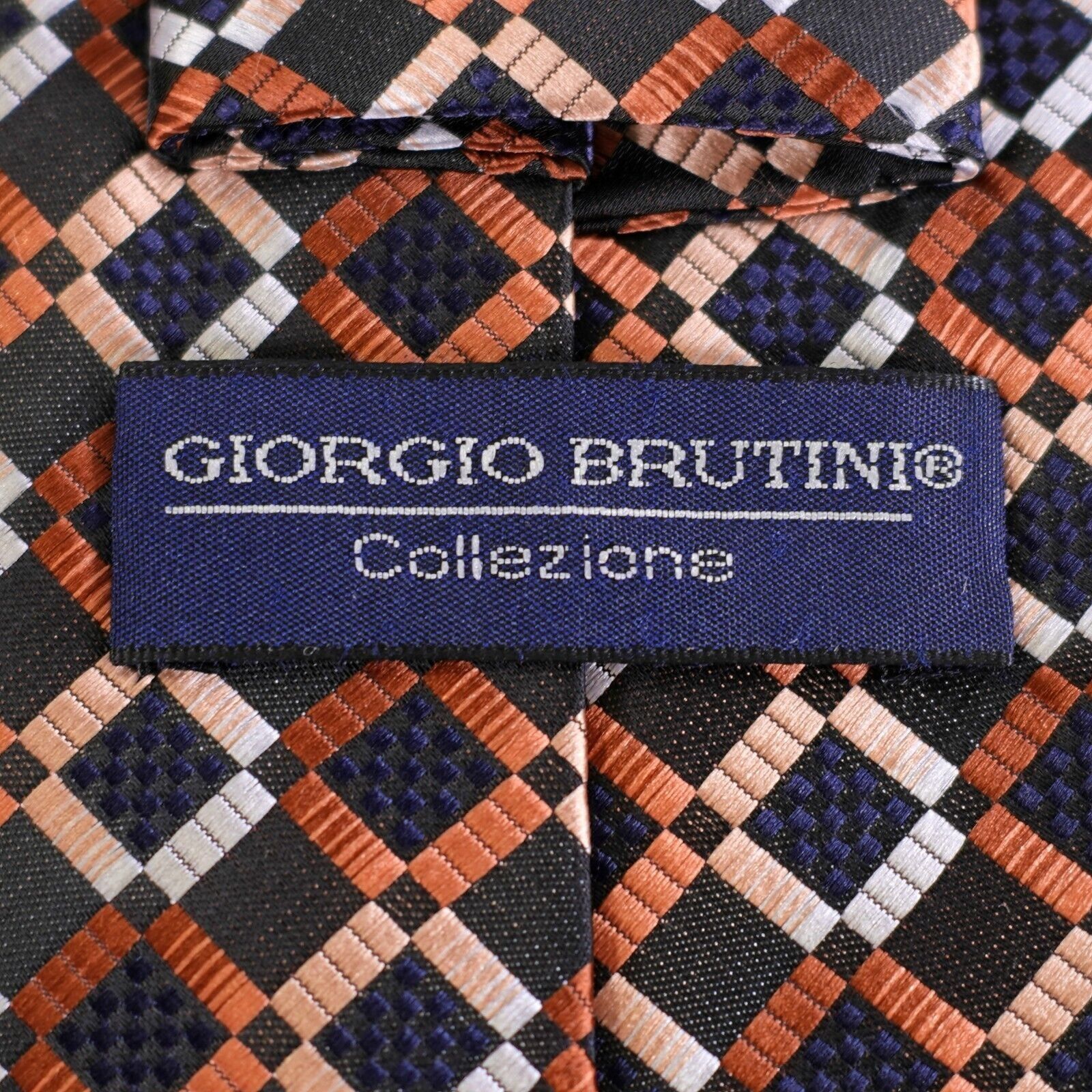 Giorgio Brutini Giorgio Brutini Gray Bronze Blue Geometric Woven Polyester T Size ONE SIZE - 3 Thumbnail