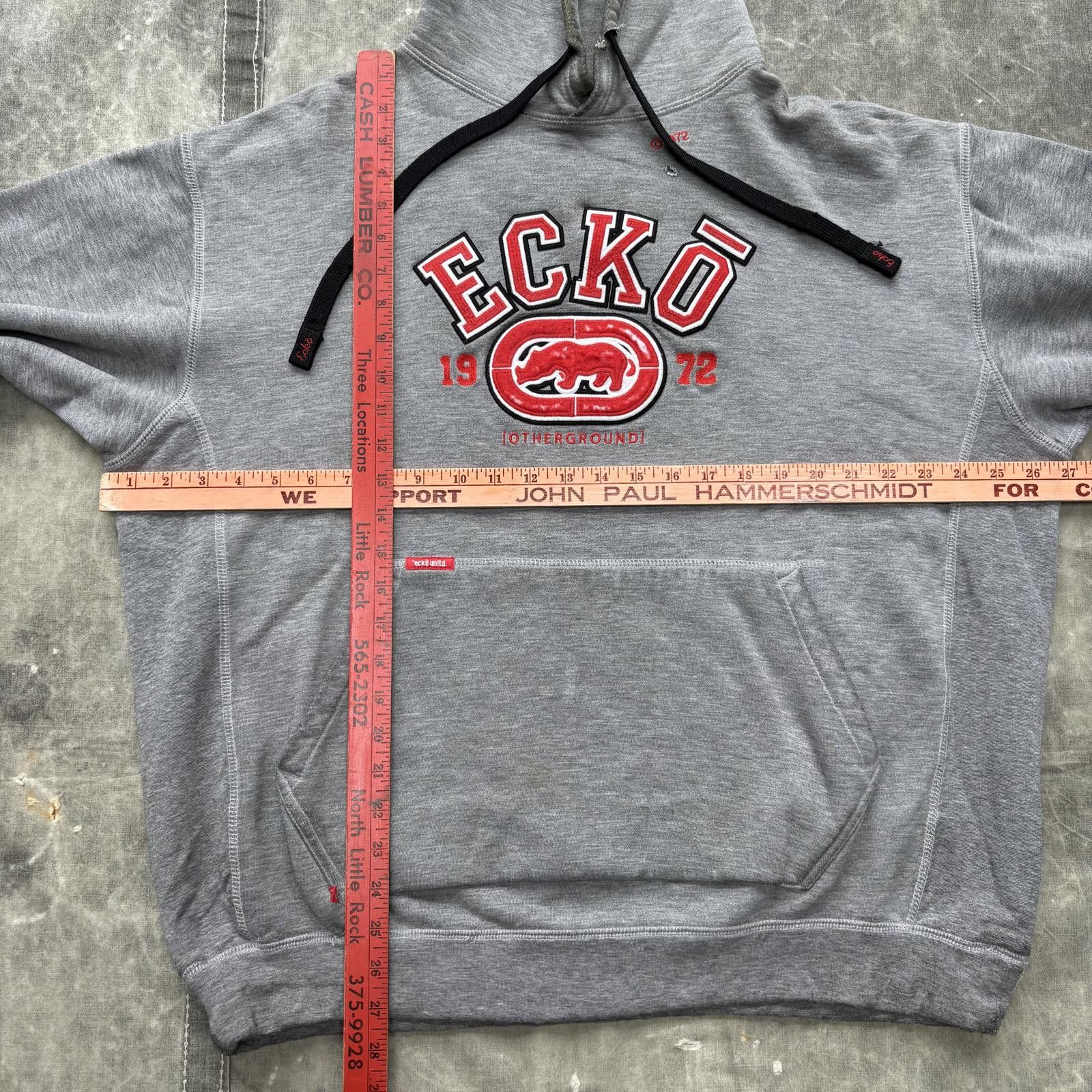 Ecko Unltd. Vintage Y2K Distressed Ecko Unltd. Grunge Heavyweight Hoodie Size US XL / EU 56 / 4 - 4 Thumbnail