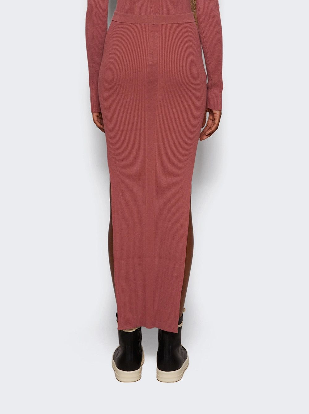 Rick Owens o1mle0426 Sacri Knitted Skirt in Pink Size 34" / US 12 / IT 48 - 5 Thumbnail