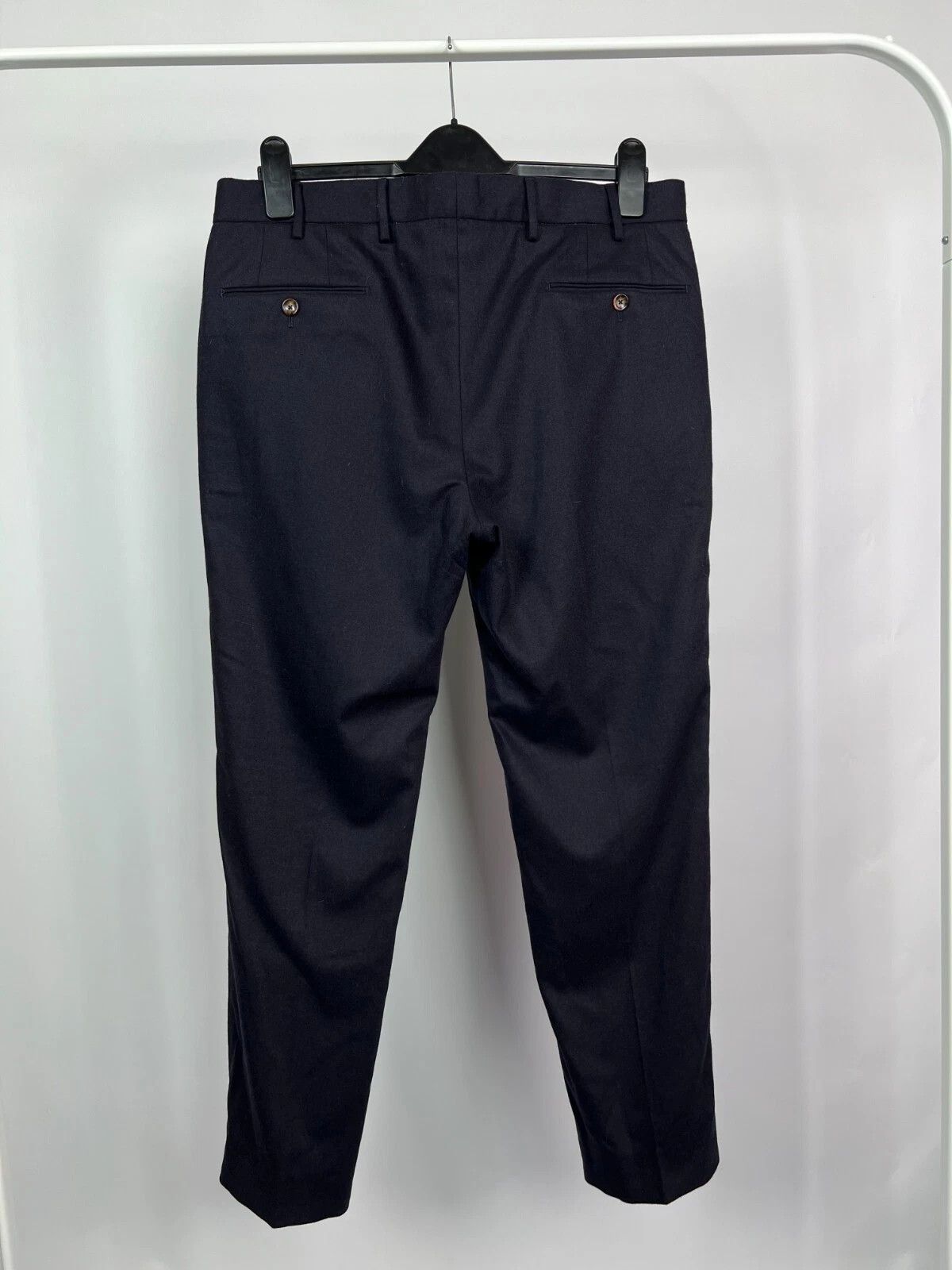 PT PANTALONI TORINO Navy Blue Wool Slim Fit Chino