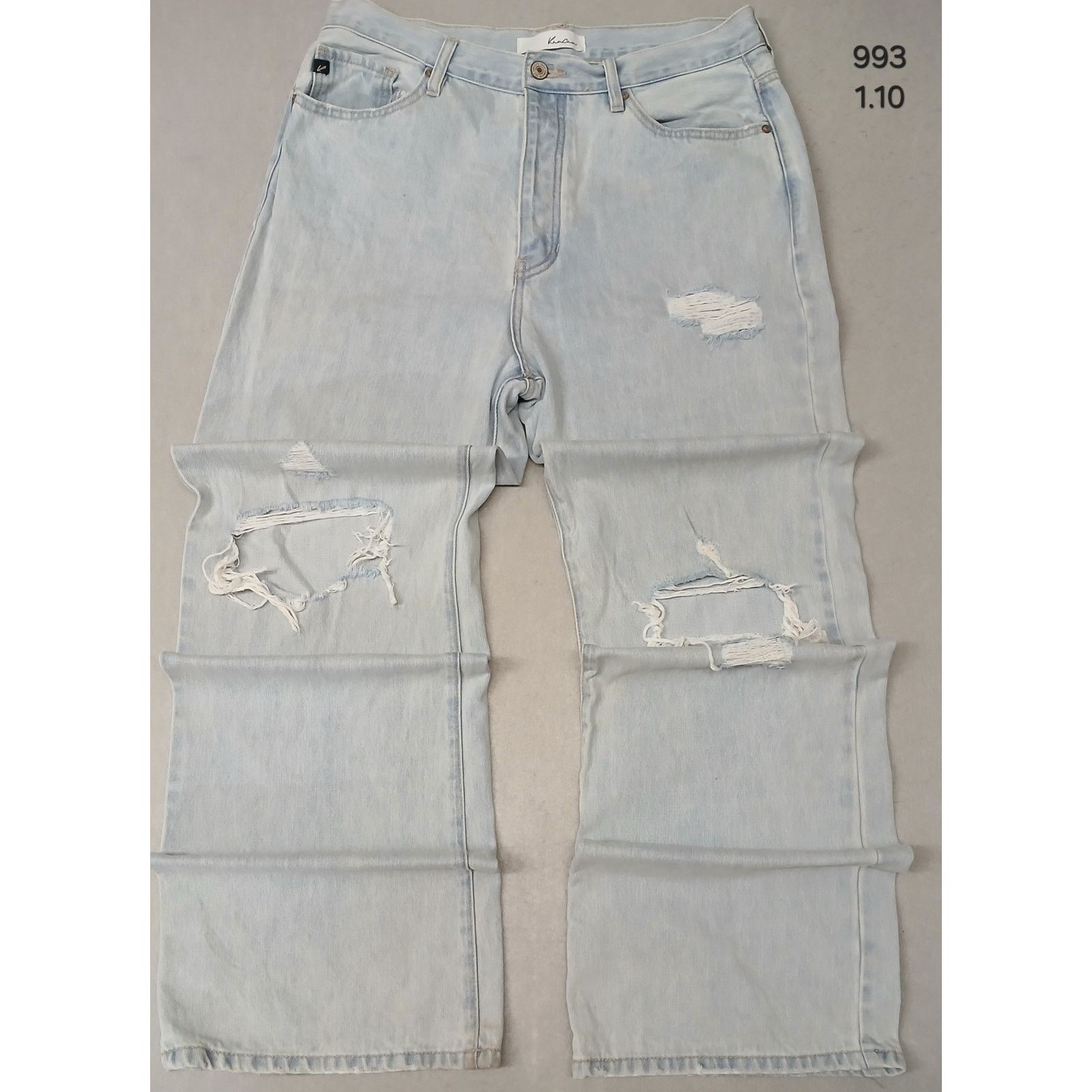 Kancan USA KanCan (13/30) Vintage Mid Rise Wide Leg Light Denim Jeans Size 32" / US 10 / IT 46 - 1 Thumbnail