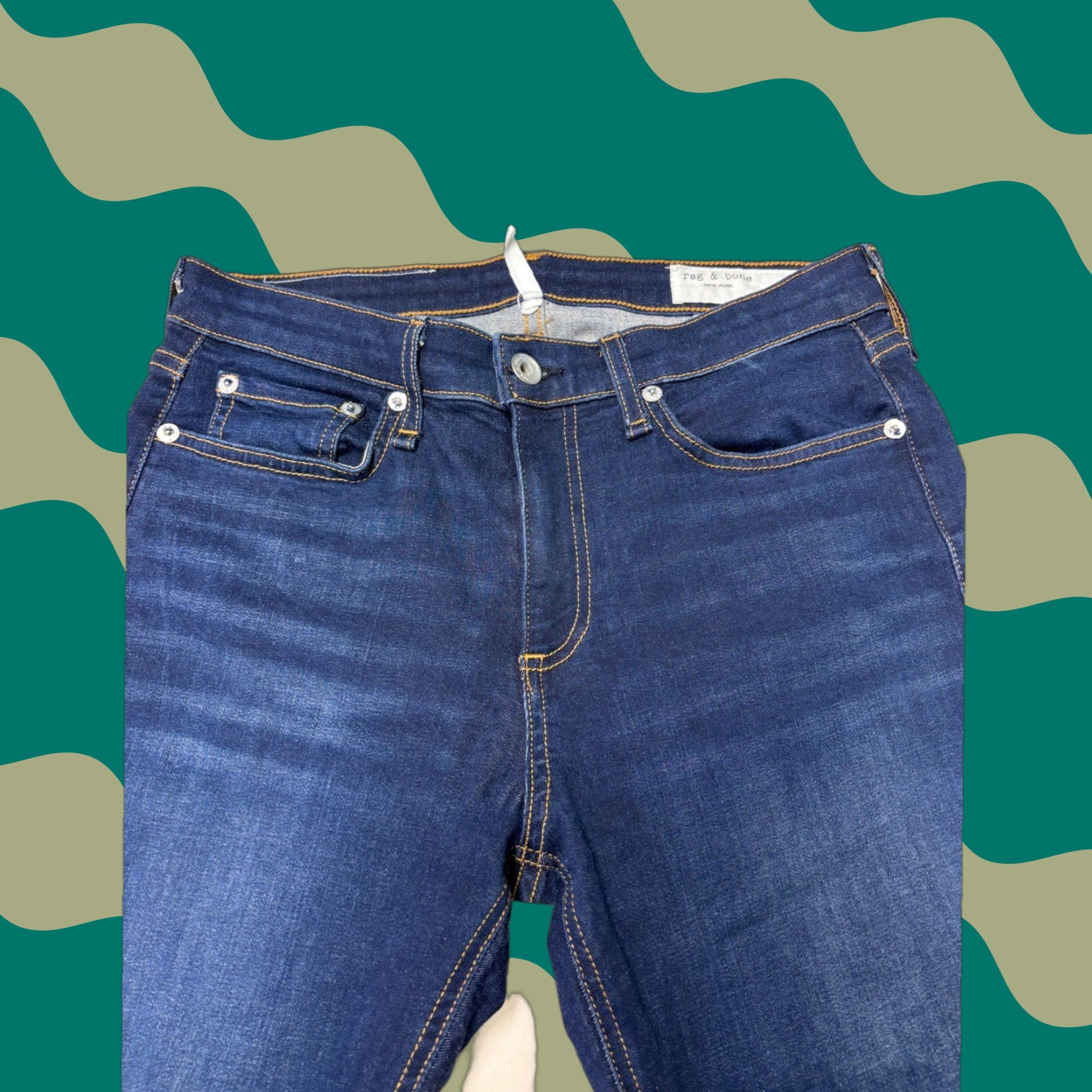 Rag & Bone Rag & Bone Cate Mid-Rise Ankle Skinny Jeans Carmen Dark Wash 27x27 Women Blue Denim 5-Pocket Logo Stretch Slim Crop Spring Summer Fall Winter Size 27" / US 4 / IT 40 - 1 Thumbnail