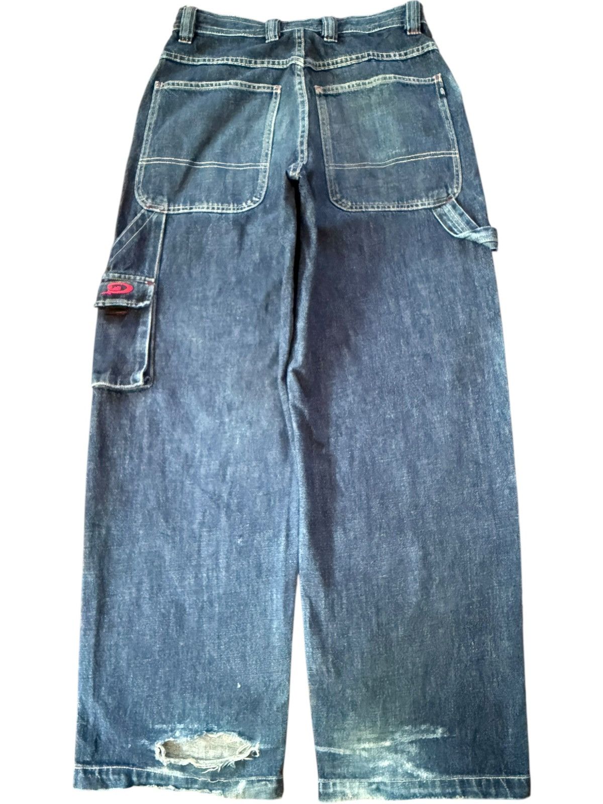 FUCT Vintage Japanese Brand Blue Wash Carpenter Baggy Jeans Size US 29 - 2 Thumbnail