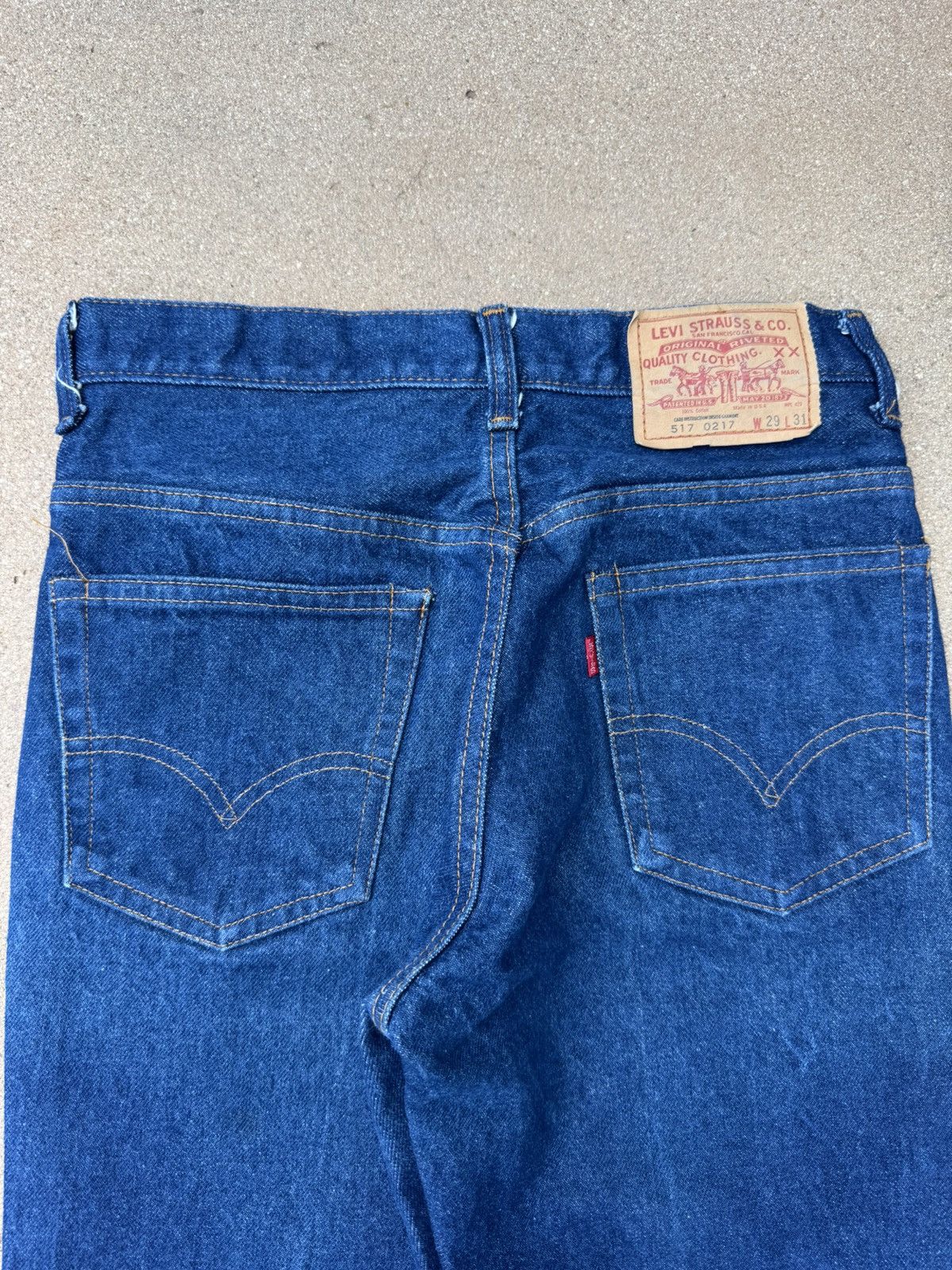 Levi's Vintage 70’s Levi’s 517xx Red Tab Bootcut Flare Jeans 29x31 Size US 29 - 7 Thumbnail