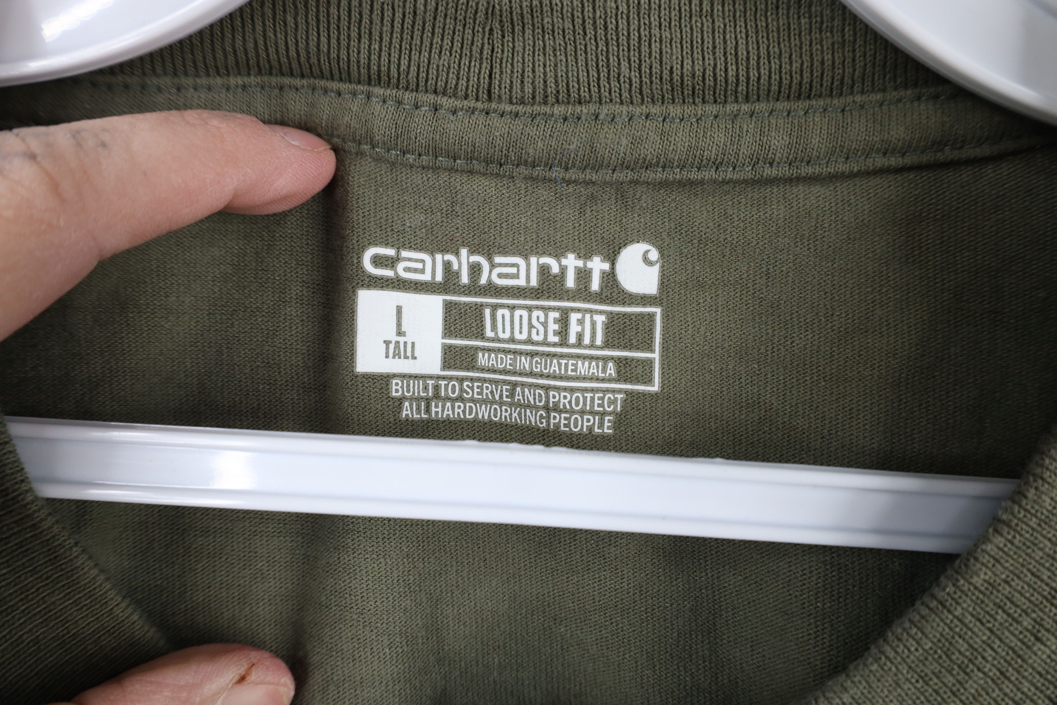 Carhartt × Vintage Vintage Y2K Carhartt Loose Fit Pocket T-Shirt Olive Green Size US L / EU 52-54 / 3 - 6 Thumbnail