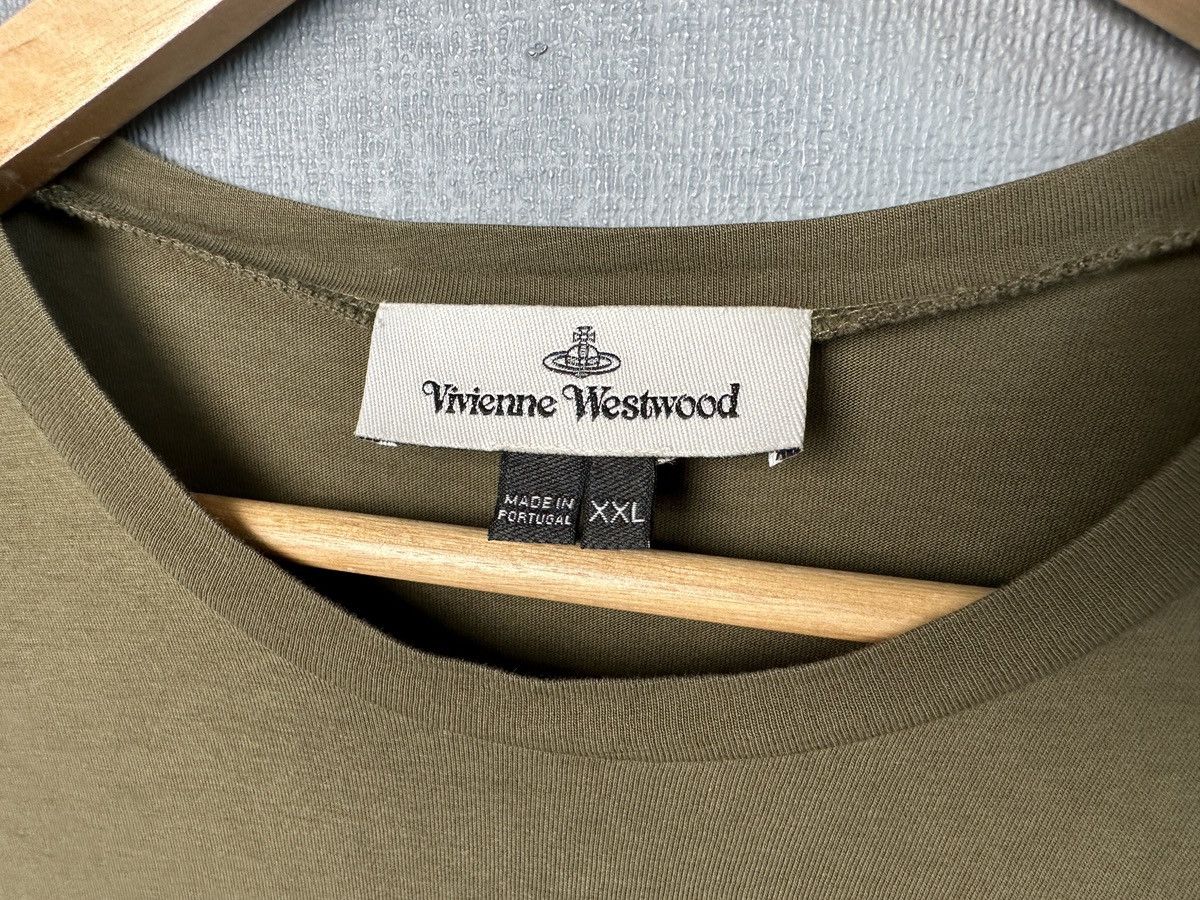 Vivienne Westwood VIVIENNE WESTWOOD Orb Logo Khaki Green T-Shirt Men’s XXL Size US XXL / EU 58 / 5 - 6 Thumbnail