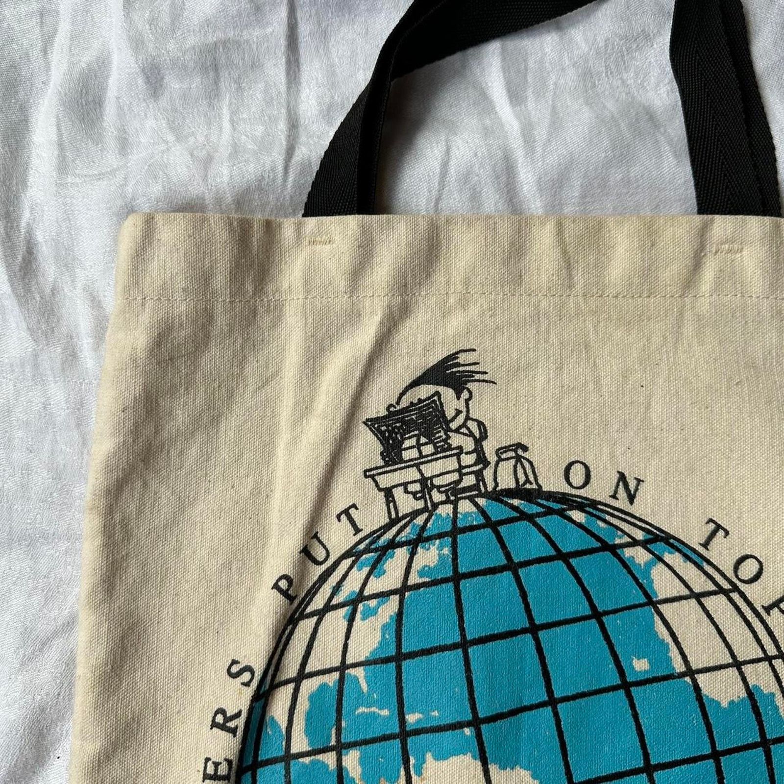 Vintage Rare Vintage 80s 90s Detroit News Newspaper Graphic Tote Bag Size ONE SIZE - 2 Thumbnail