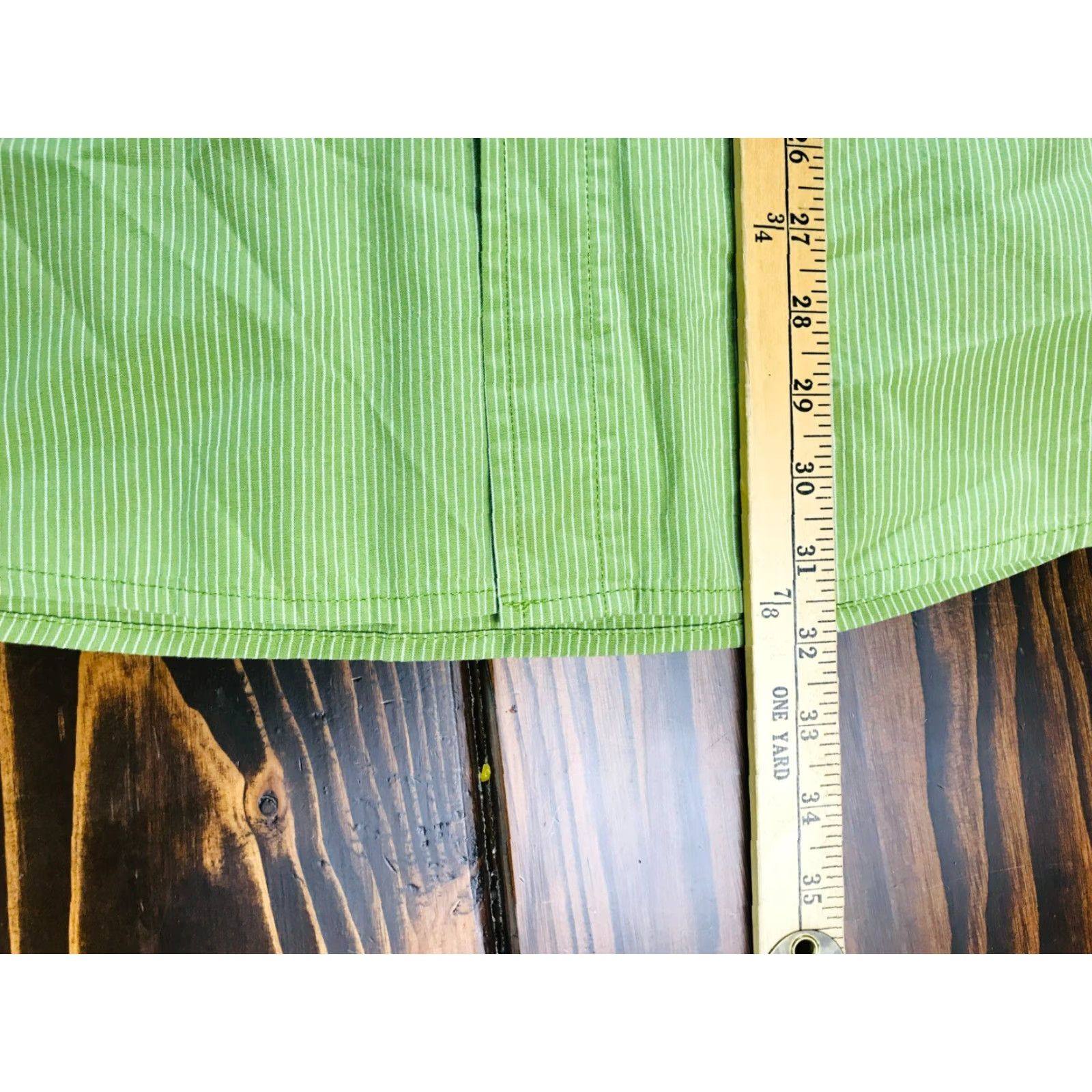 Wrangler Wrangler Shirt Men's Large Green White Striped Button-Up Long Sleeve Western Pearl Collar-Down Size US L / EU 52-54 / 3 - 4 Thumbnail
