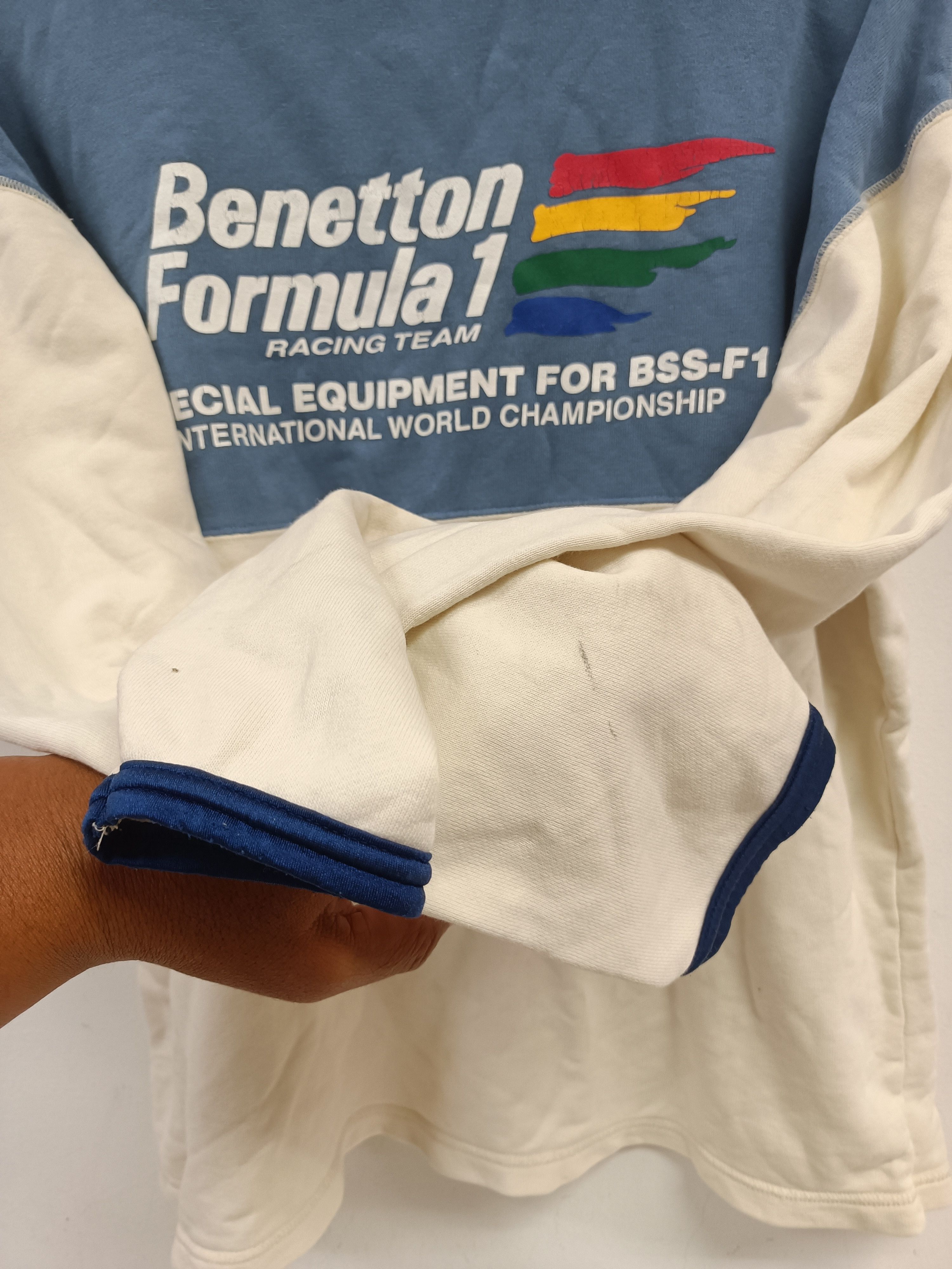 Benetton distressed sweatshirt benetton formula 1 racing team Size US M / EU 48-50 / 2 - 12 Thumbnail
