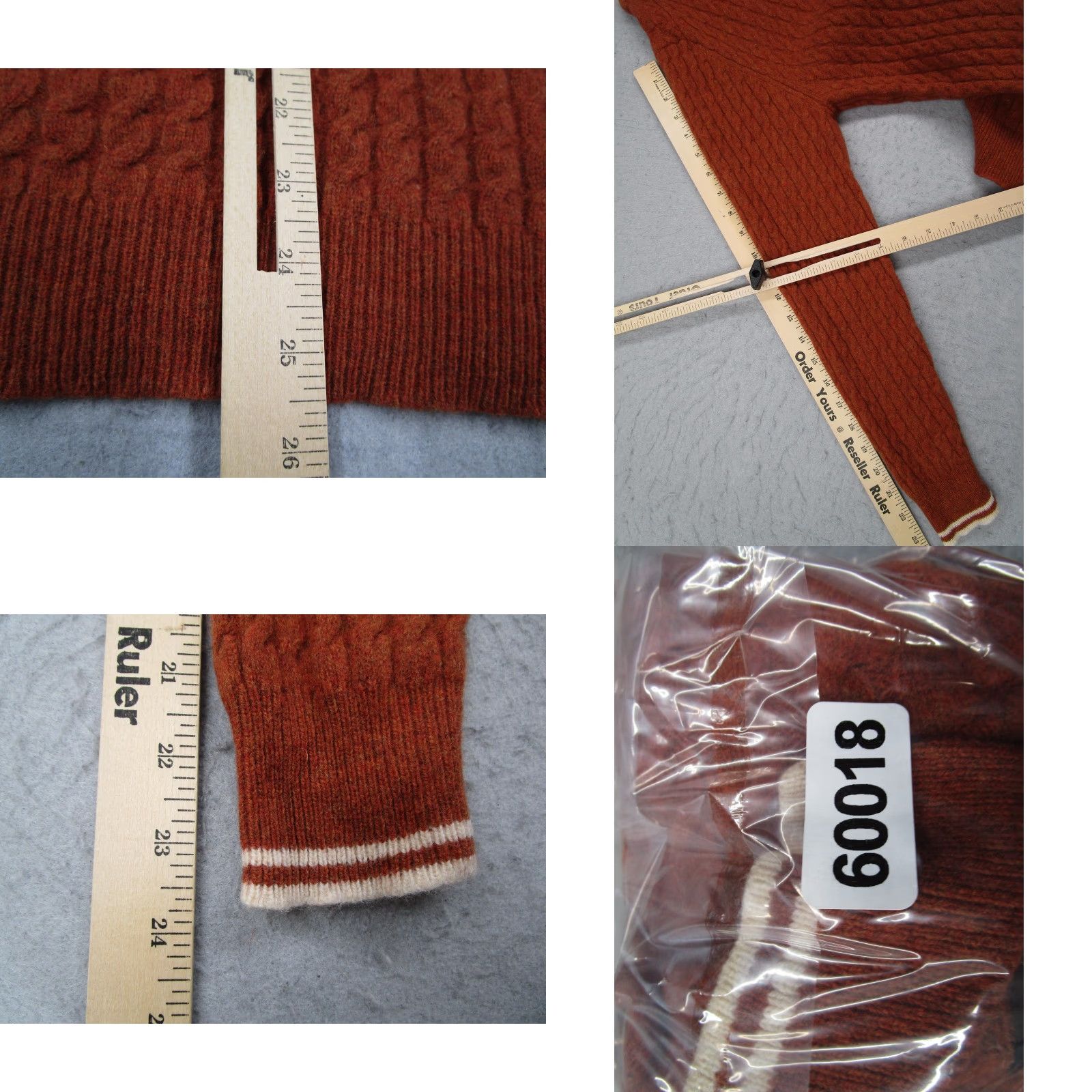 Vintage BEAMS Sweater Mens Medium Rust Orange Wool Knit Polo Collar Long Sleeve READ* Size US M / EU 48-50 / 2 - 8 Thumbnail
