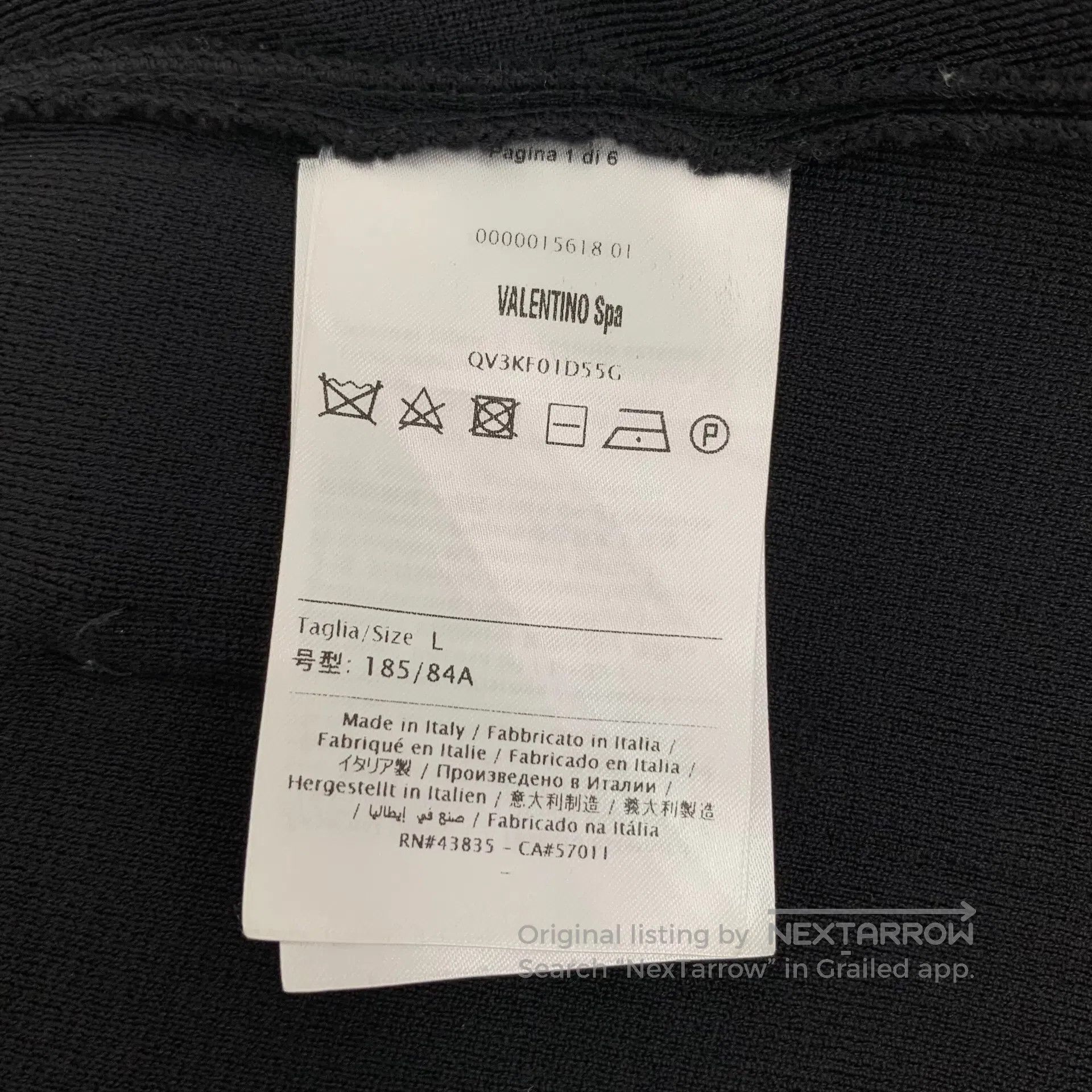 Valentino Valentino size L Black cotton side logo lettering casual p Size US 27 - 7 Thumbnail