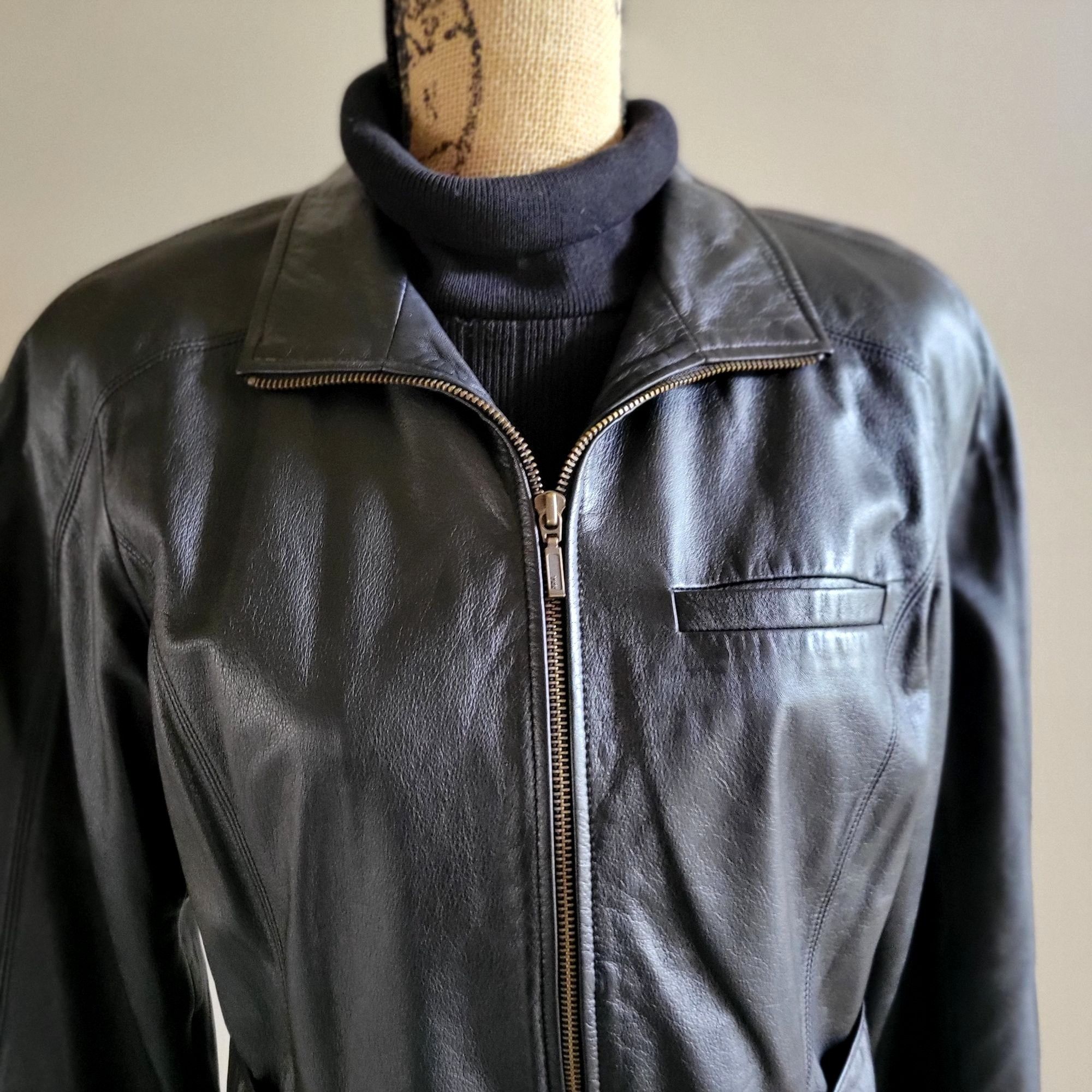 Preston & York Vintage Preston & York Lambskin Black Women's Leather Jacket Size S / US 4 / IT 40 - 3 Thumbnail
