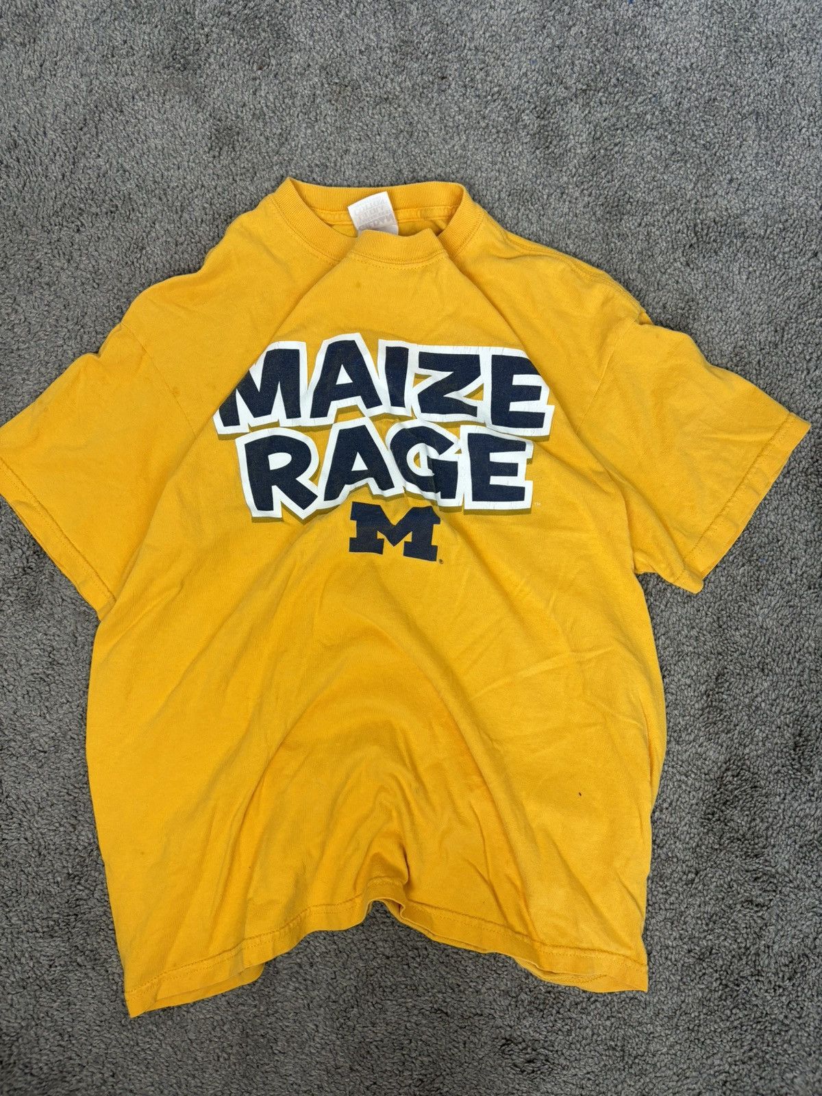 Gildan Y2k u of m michigan maize rage maize and blue tshirt Size US M / EU 48-50 / 2 - 1 Thumbnail