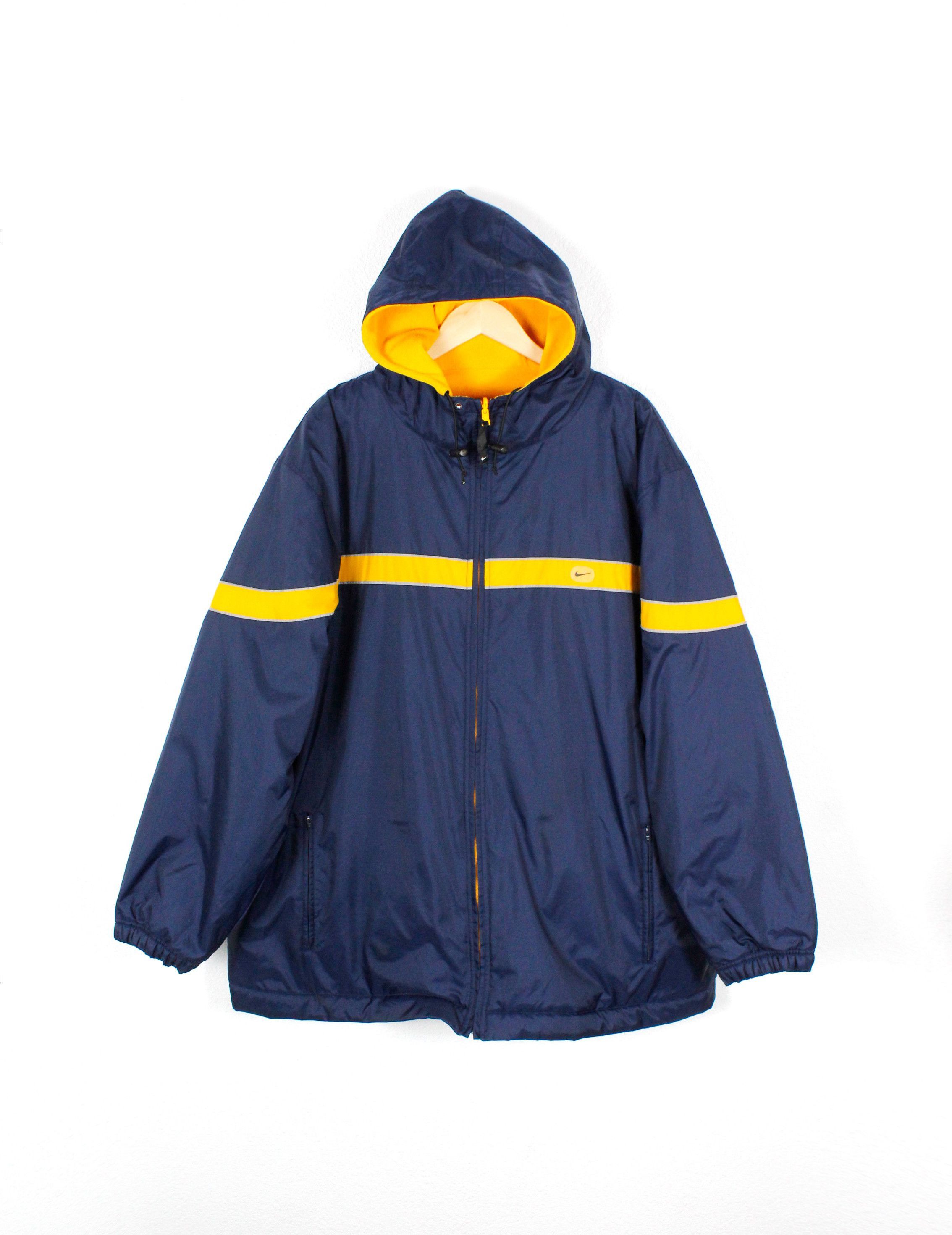 Nike Vintage 90s Nike Big Swoosh Logo Reversible Nylon Parka 90s Size US XXL / EU 58 / 5 - 1 Thumbnail