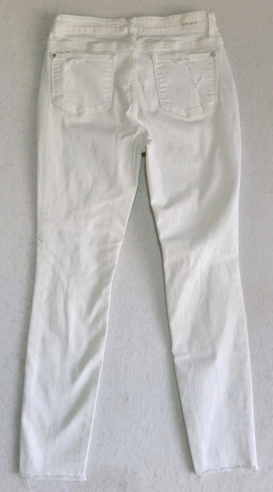 Other JUDY BLUE Womens White Jeans Distressed Denim Size 9/29 Size 29" - 2 Thumbnail