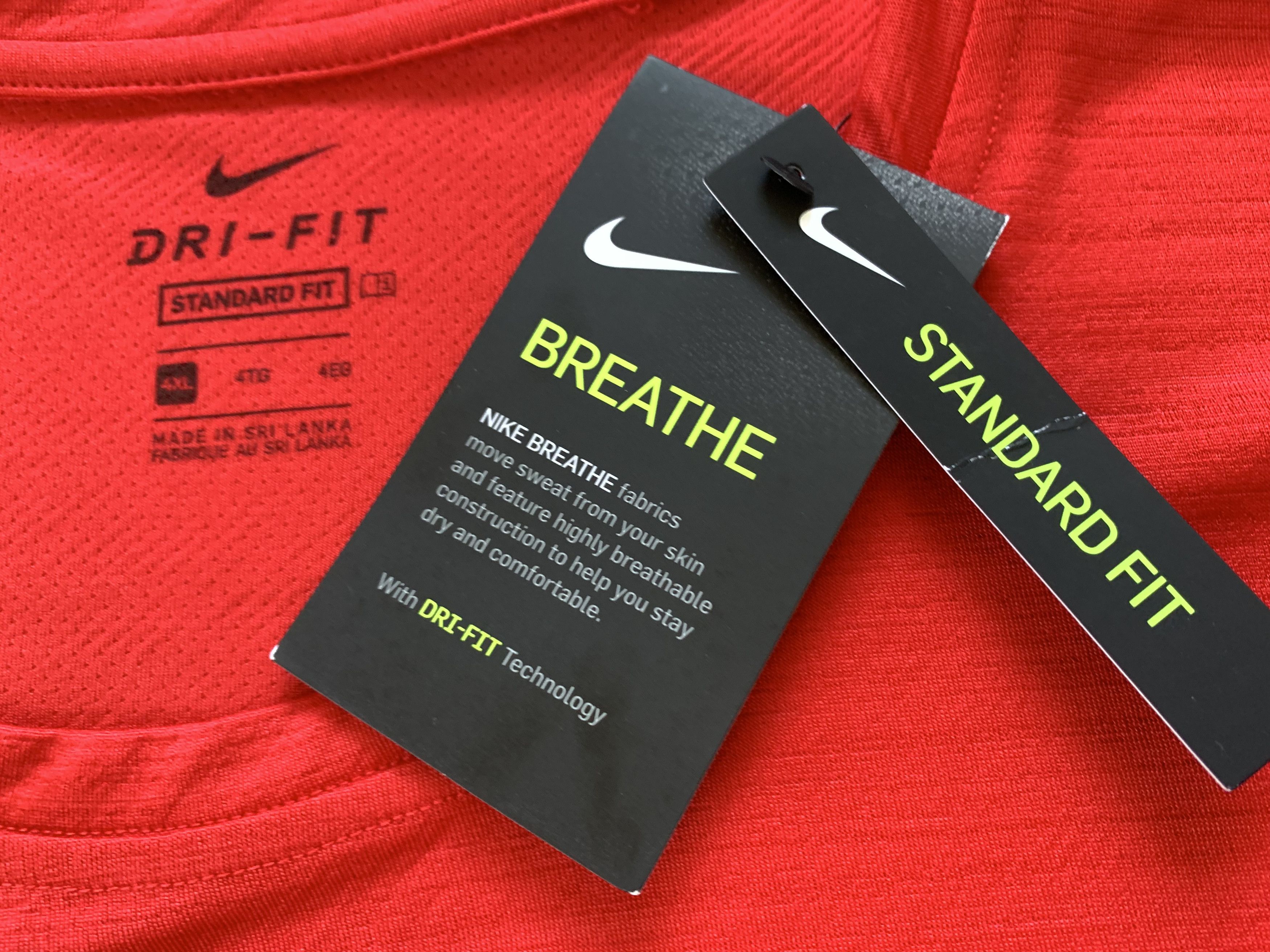 Nike Nike Standard Fit Red Sport T Shirt Size US XXL / EU 58 / 5 - 6 Thumbnail