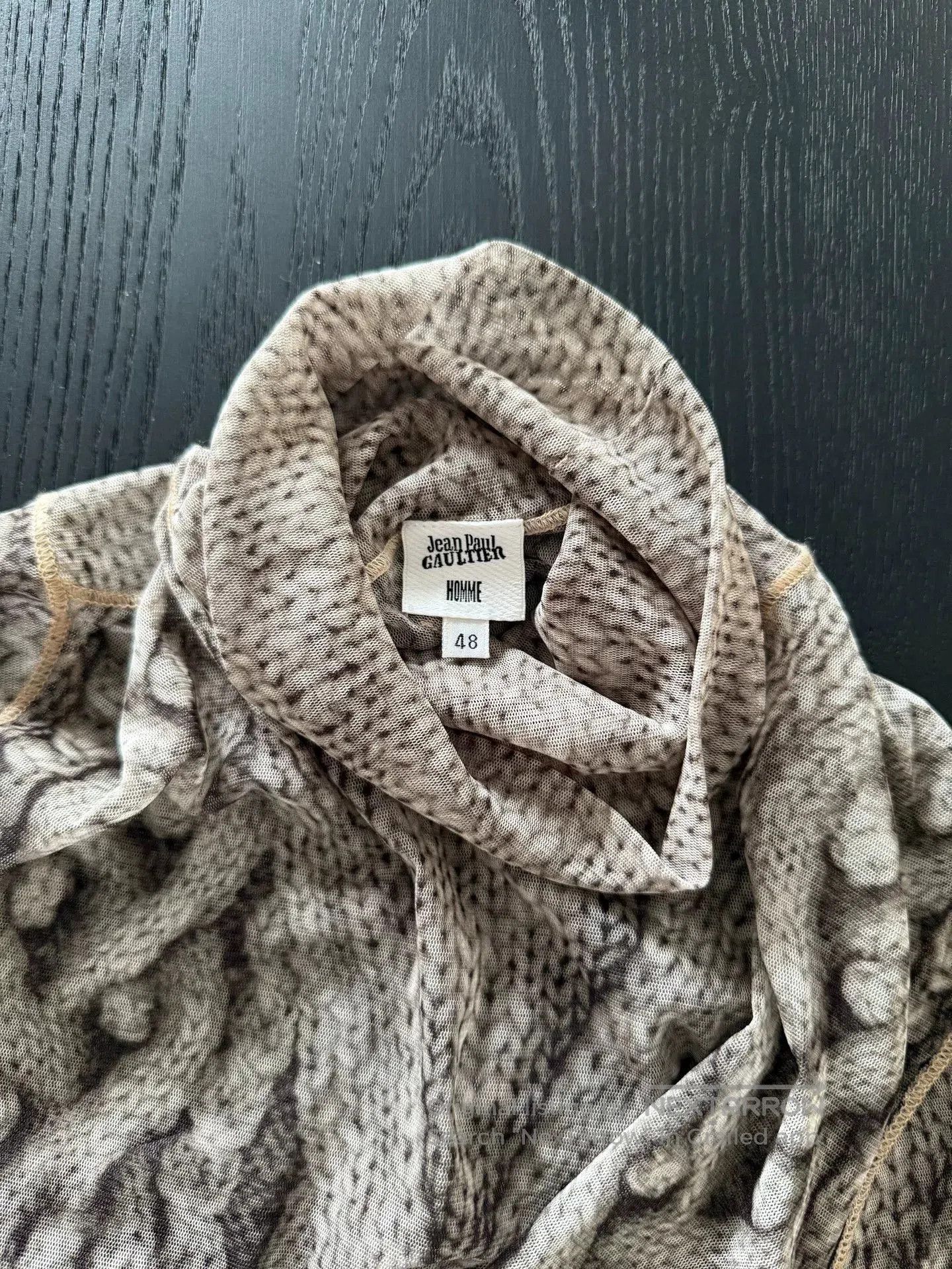 Jean Paul Gaultier Jean Paul Gaultier Sheer Knit High Collar Sweater. Size L / US 10 / IT 46 - 7 Thumbnail