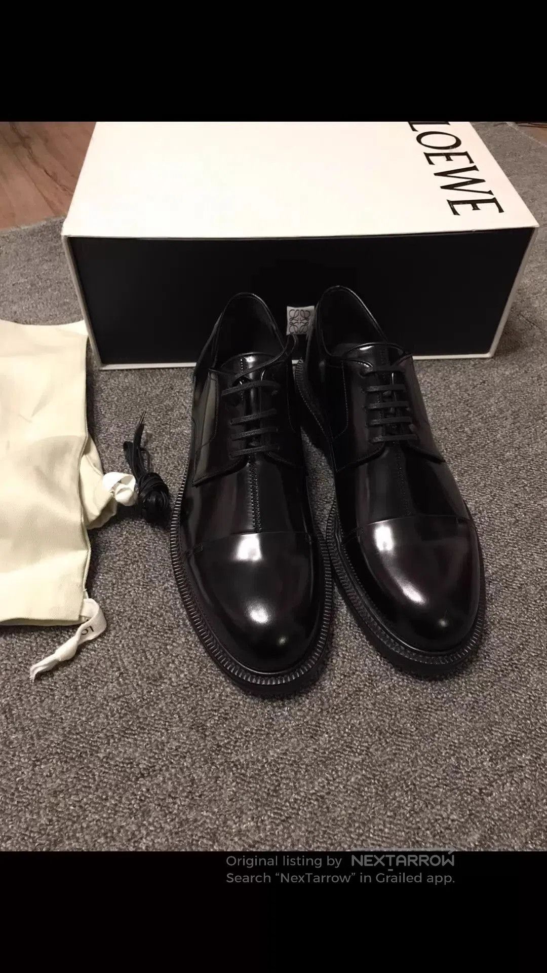 Loewe Black Leather Lace-Up Formal Shoes. Size US 10 / EU 43 - 1 Thumbnail