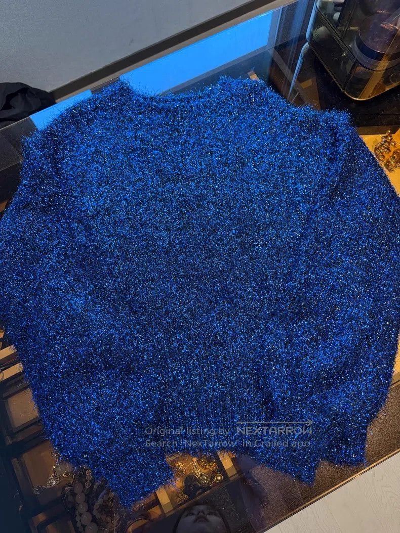 Dries Van Noten Dries Van Noten Blue Lurex Top Size S / US 4 / IT 40 - 2 Thumbnail