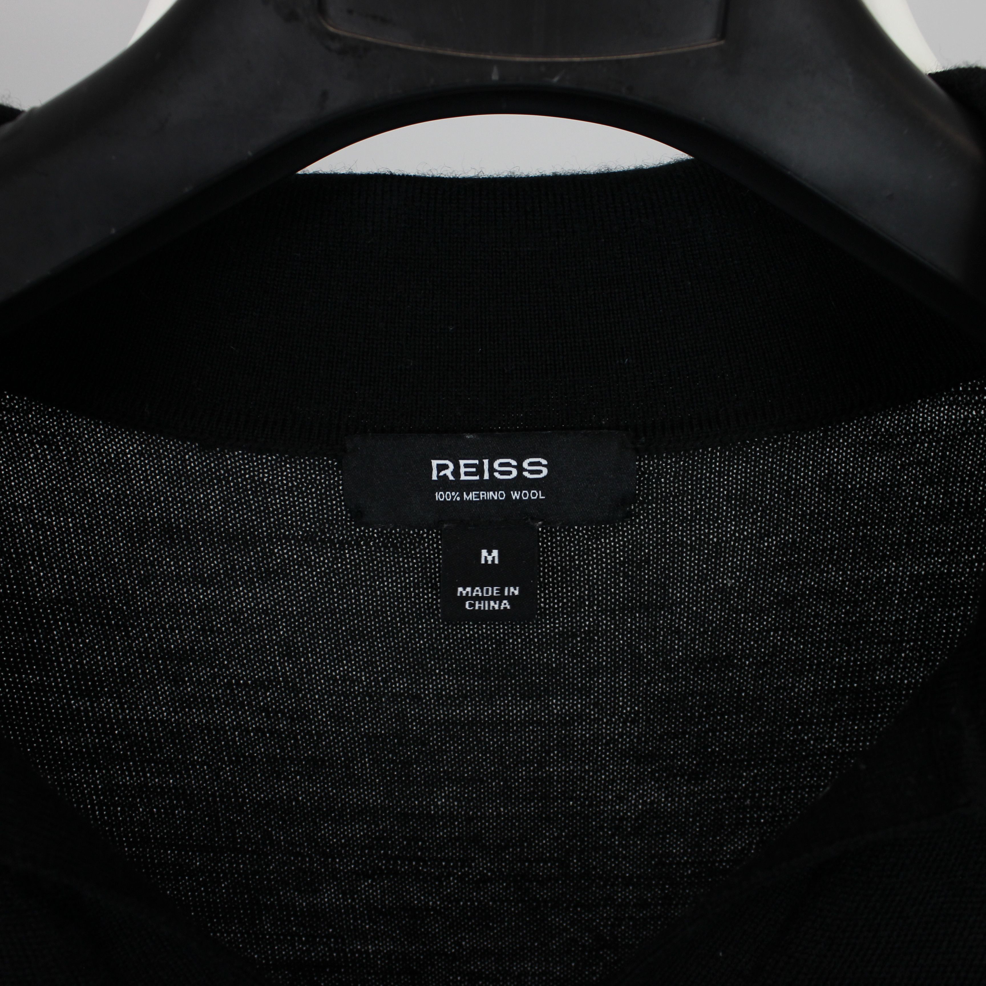 Reiss Reiss Black Milburn Wool Open Collar Polo Shirt M Size US M / EU 48-50 / 2 - 12 Thumbnail