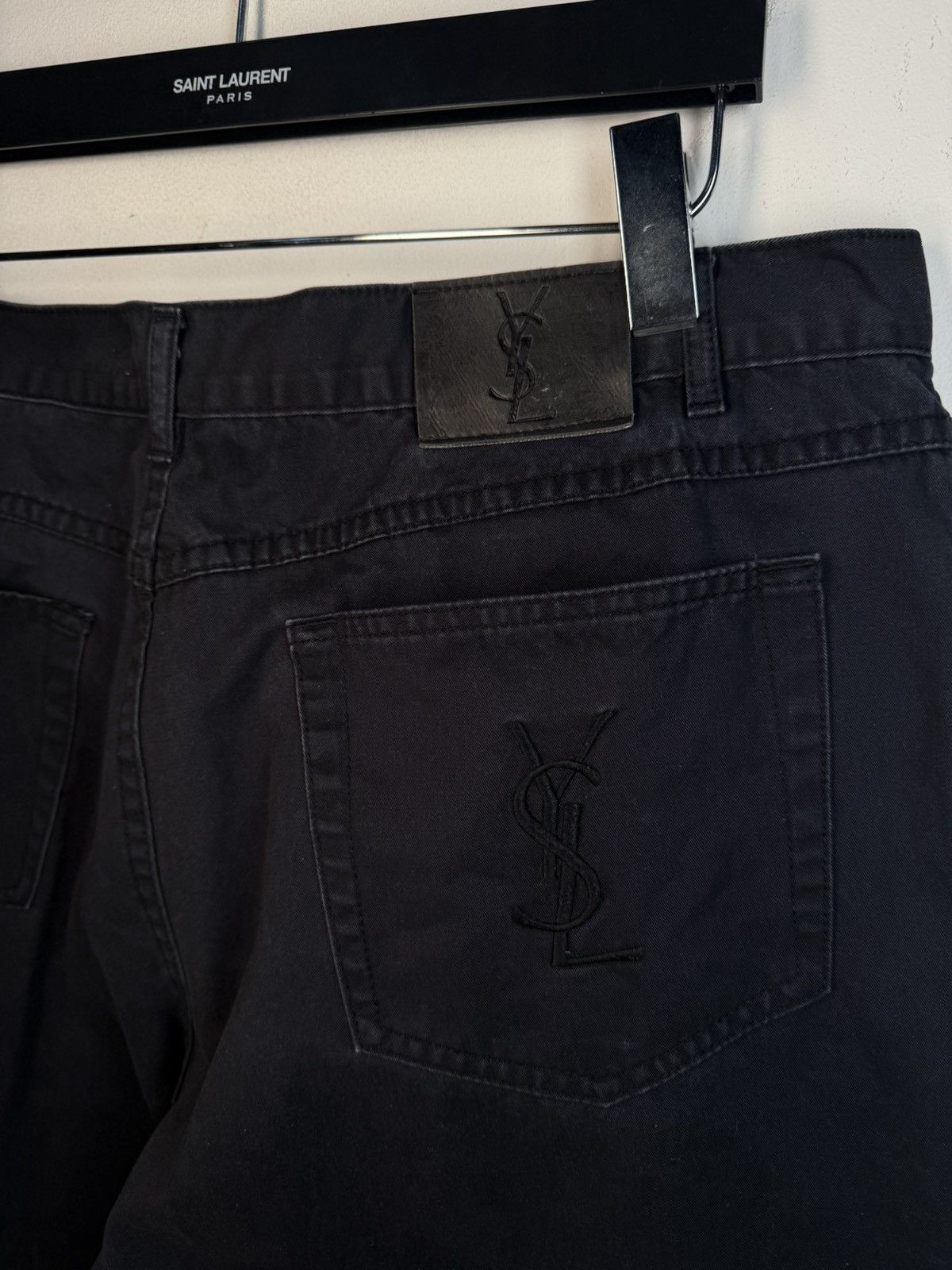 Yves Saint Laurent 40x30 YSL Jeans Black Denim Pants Cotton Casual Vintage y2k Size US 40 / EU 56 - 21 Thumbnail