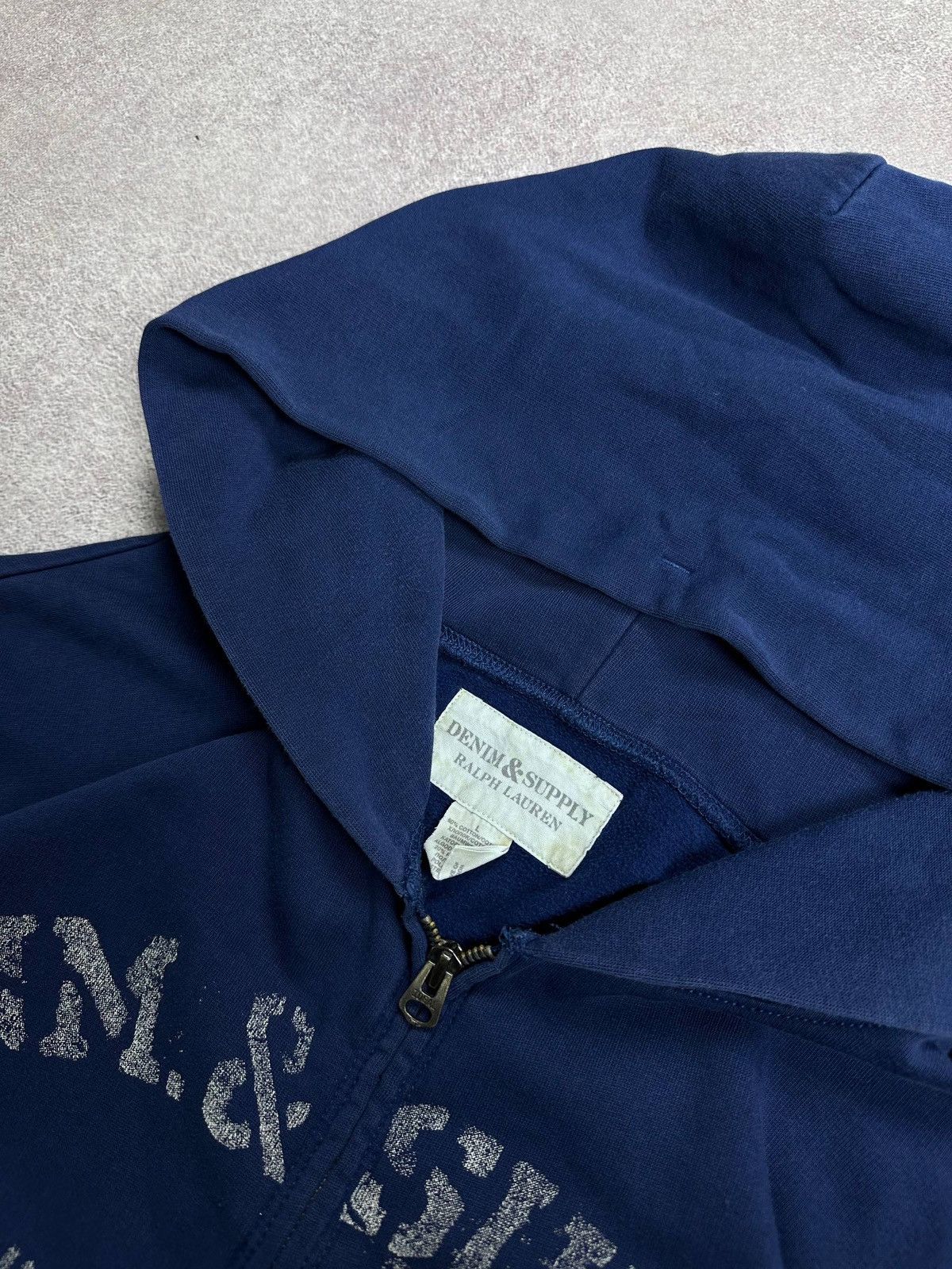 Polo Ralph Lauren Vintage Polo Ralph Lauren Denim Supply Boxy Zip Hoodie L Size US L / EU 52-54 / 3 - 3 Thumbnail