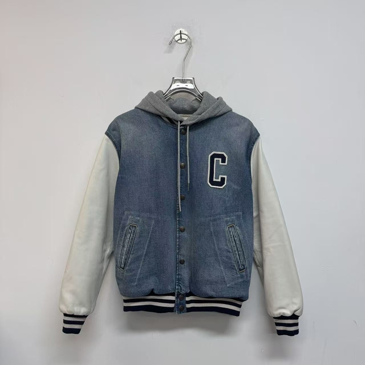 Celine CELINE Logo Varsity Hoodie Jacket Size M Size US M / EU 48-50 / 2 - 1 Thumbnail