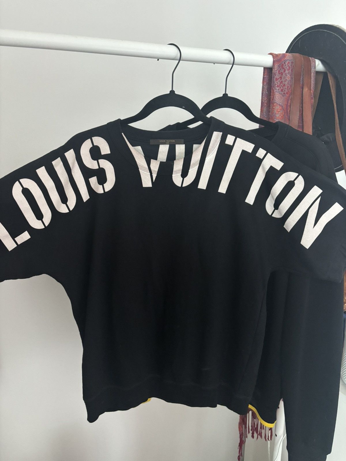 image of Black Louis Vuitton Short Sleeve Shirt, Men's (Size Medium)