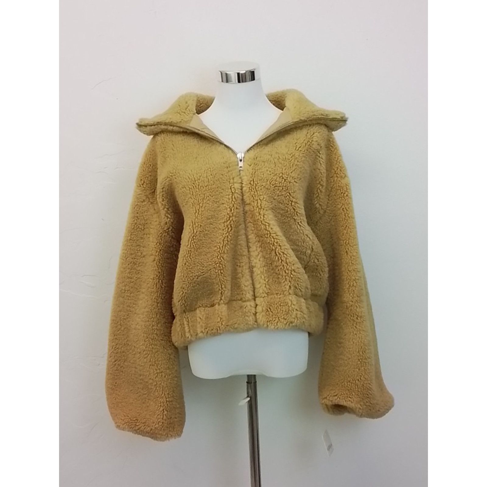 Free People Free People Sherpa Jacket Women's S Tan Brown Cropped NWT Size S / US 4 / IT 40 - 2 Thumbnail