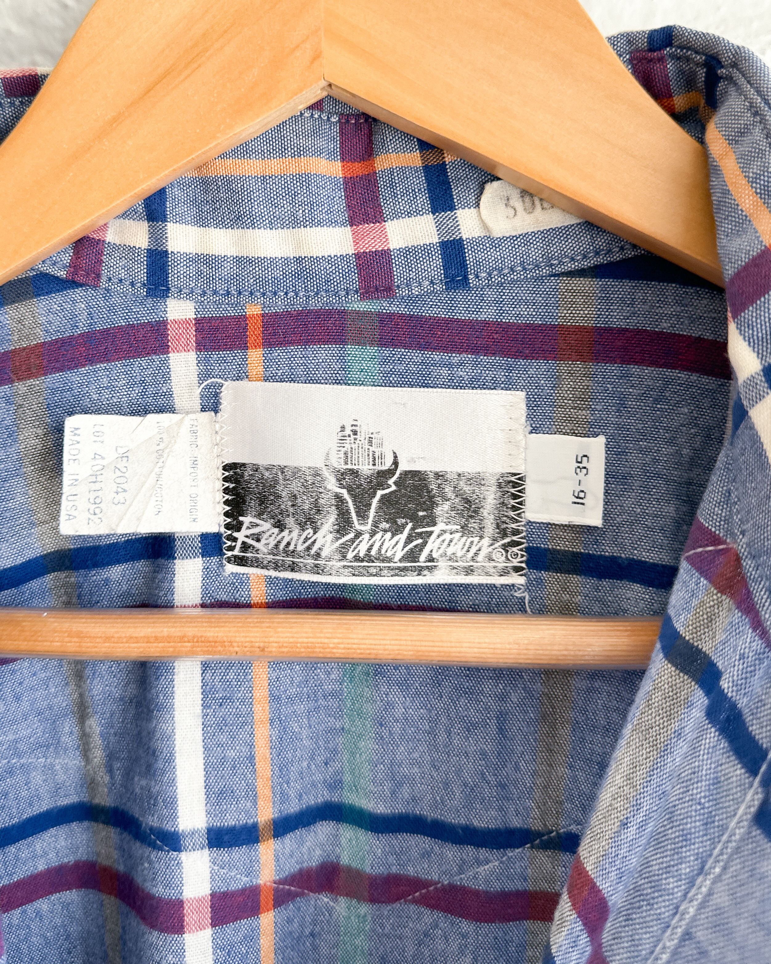 Vintage Vintage 90s Ranch And Town Striped Western Shirt Men's L Size US L / EU 52-54 / 3 - 3 Thumbnail