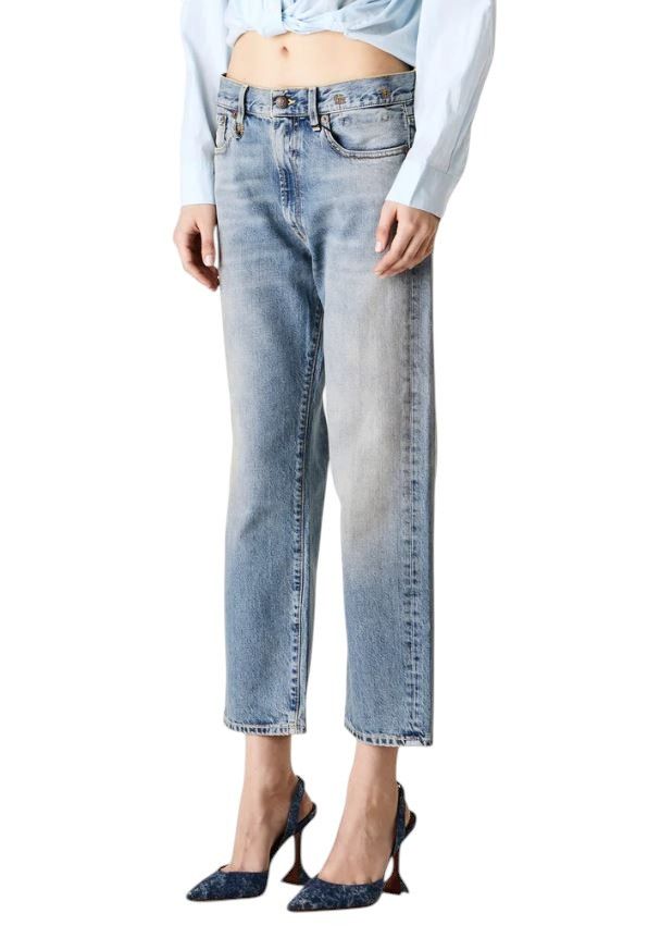R13 BOYFRIEND 28 Jasper Washed Blue RRP699 87194 Size 28" / US 6 / IT 42 - 1 Thumbnail