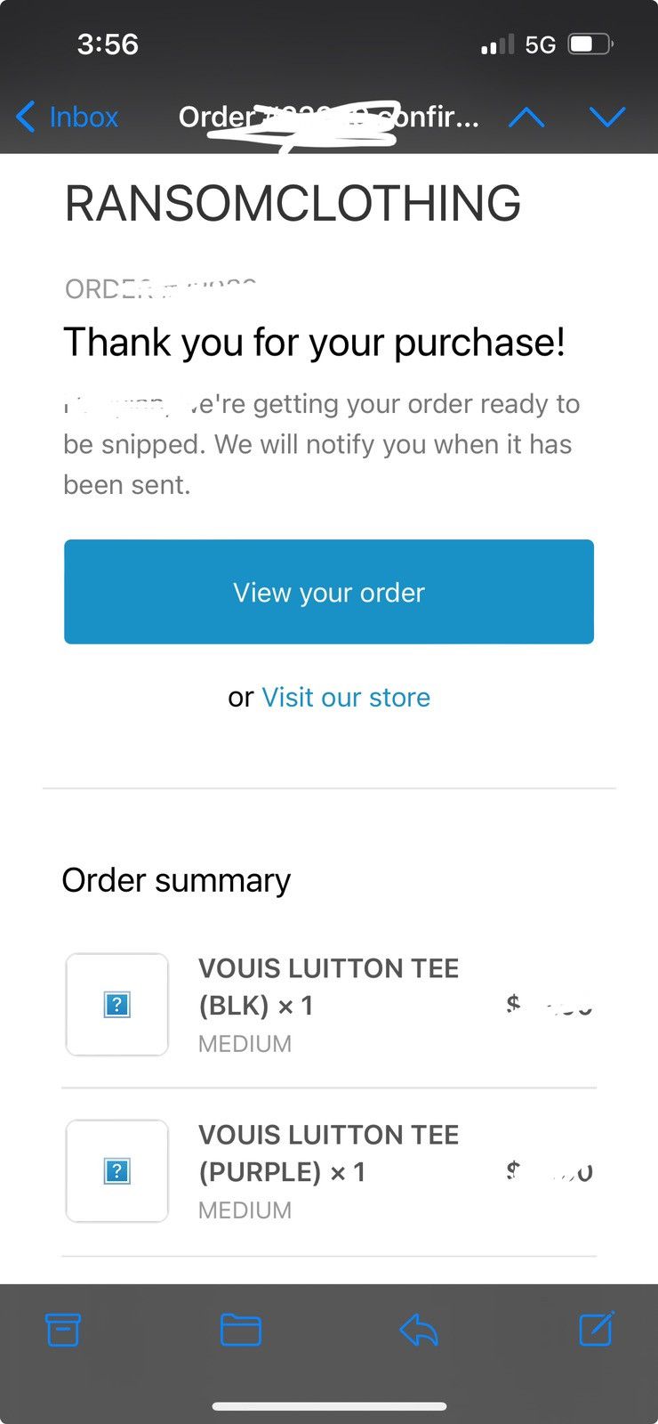Ransom Clothing Ransom Clothing - Vouis Luitton Black T Shirt - Medium Size US M / EU 48-50 / 2 - 13 Thumbnail