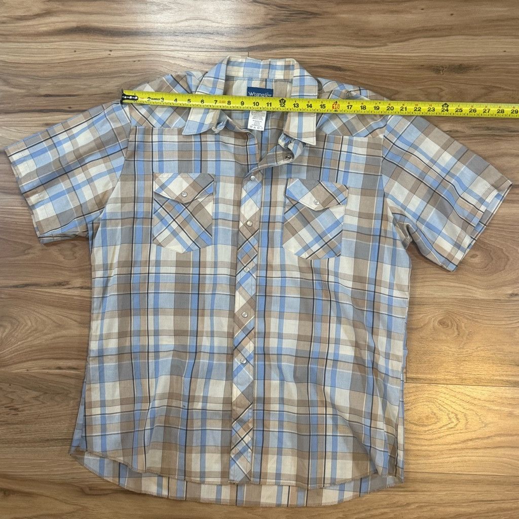 Wrangler Wrangler Men’s Plaid Western Shirt XL Short Sleeve Size US XL / EU 56 / 4 - 3 Thumbnail