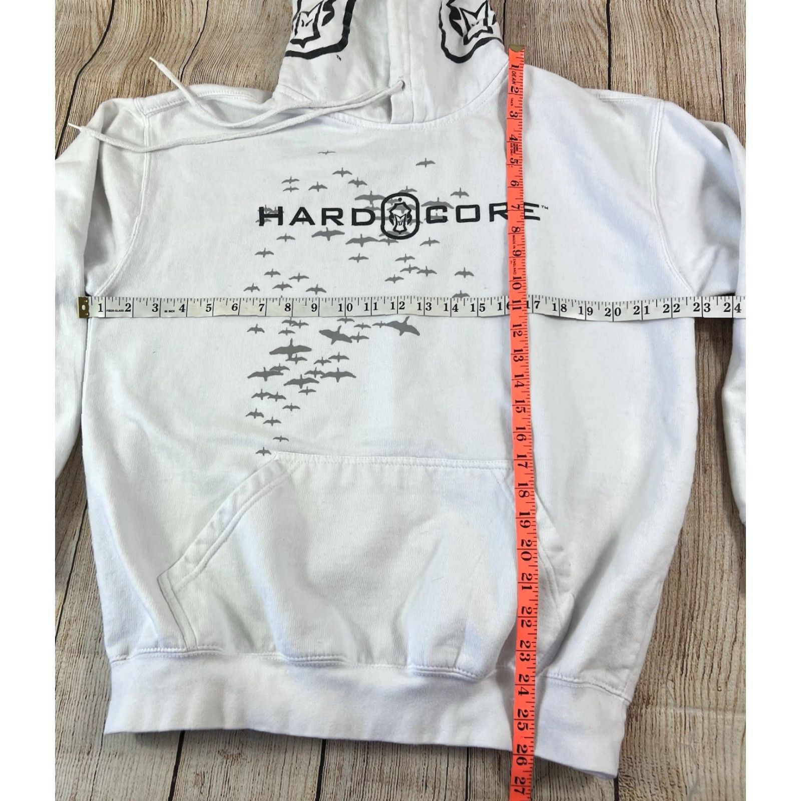 Vintage Hard Core Waterfowl Hoodie Mens Large White Pullover Hooded Pockets Outdoor Classic Sweatshirt Size US L / EU 52-54 / 3 - 3 Thumbnail
