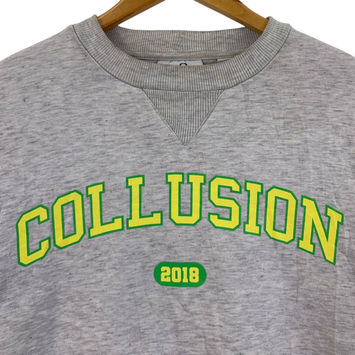 Vintage ASOS COLLUSION 2018 Logo Print Grey Sweatshirt Size US S / EU 44-46 / 1 - 3 Thumbnail