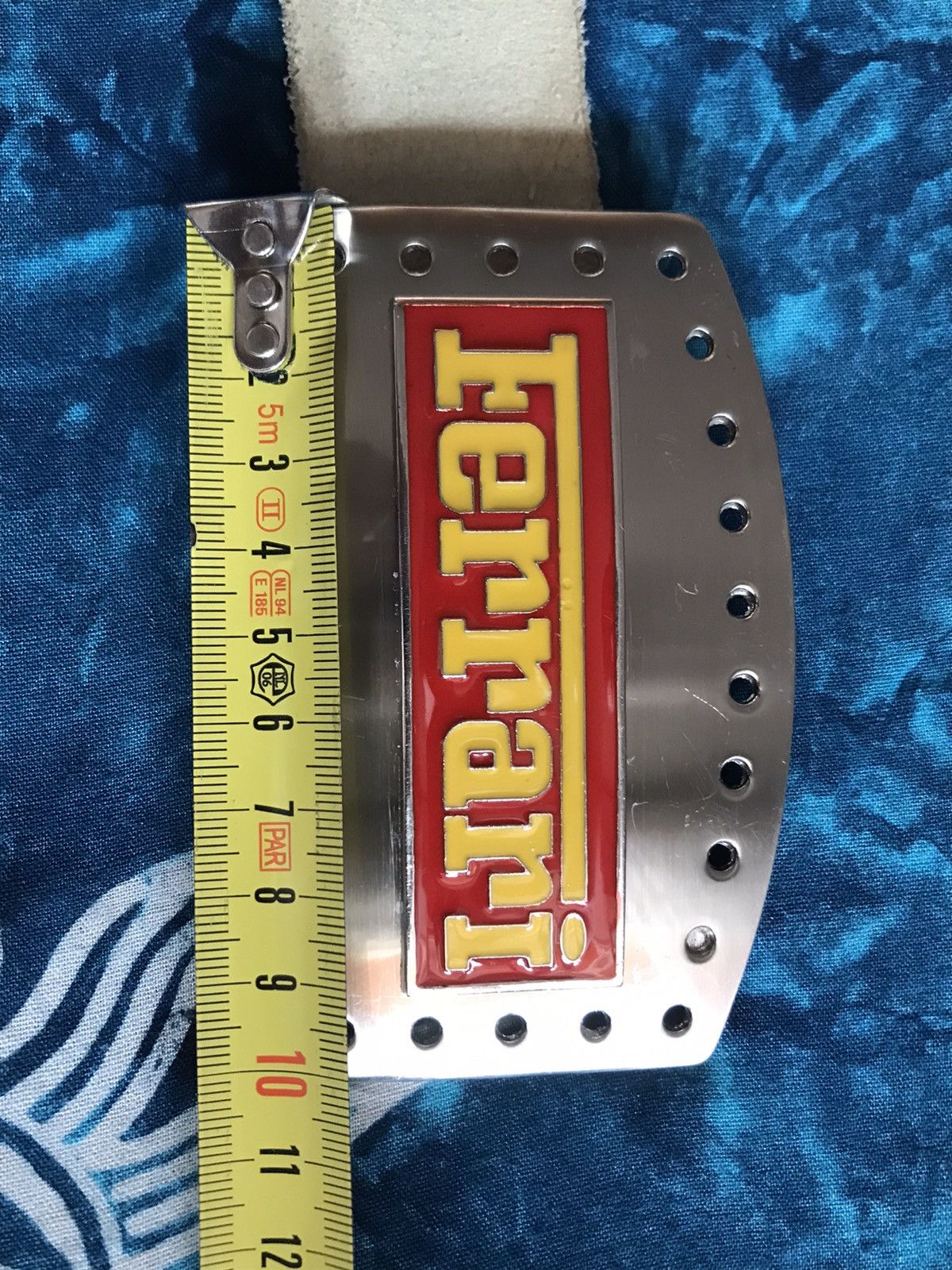 Ferrari 1980s VERY RARE FERRARI LEATHER BELT WITH IRON PLAQUE Size 36 - 13 Thumbnail