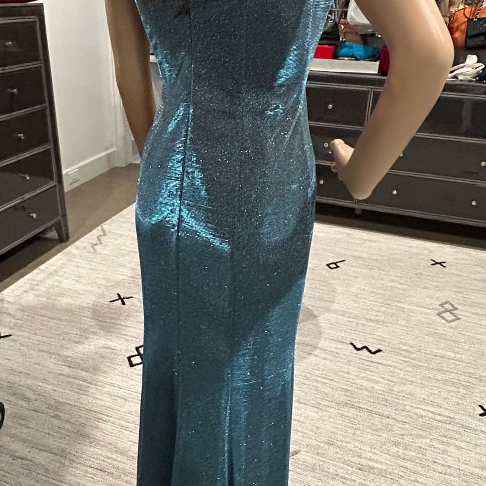 & Other Stories Sweetheart Long Prom Formal Dress Size 1/2 Sparkly Blue Size XS / US 0-2 / IT 36-38 - 15 Thumbnail