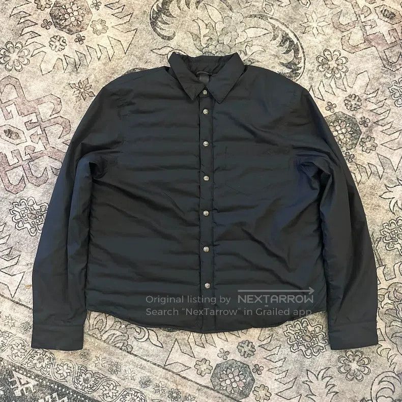 Chrome Hearts CHROME HEARTS Silver Buckle Cotton Shirt Jacket Size US M / EU 48-50 / 2 - 1 Thumbnail